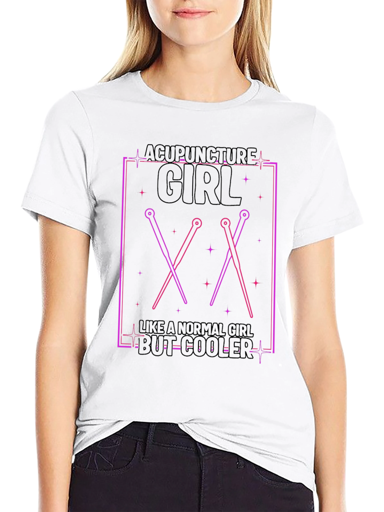 Acupuncture Girl T-Shirt - Cooler Than Normal