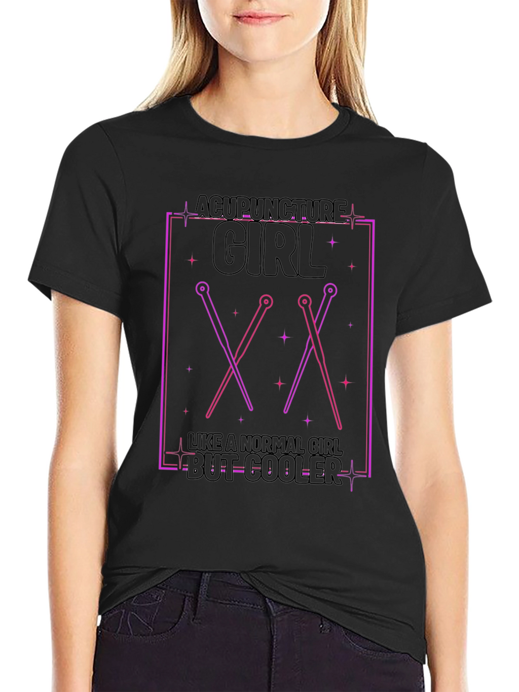 Acupuncture Girl T-Shirt - Cooler Than Normal