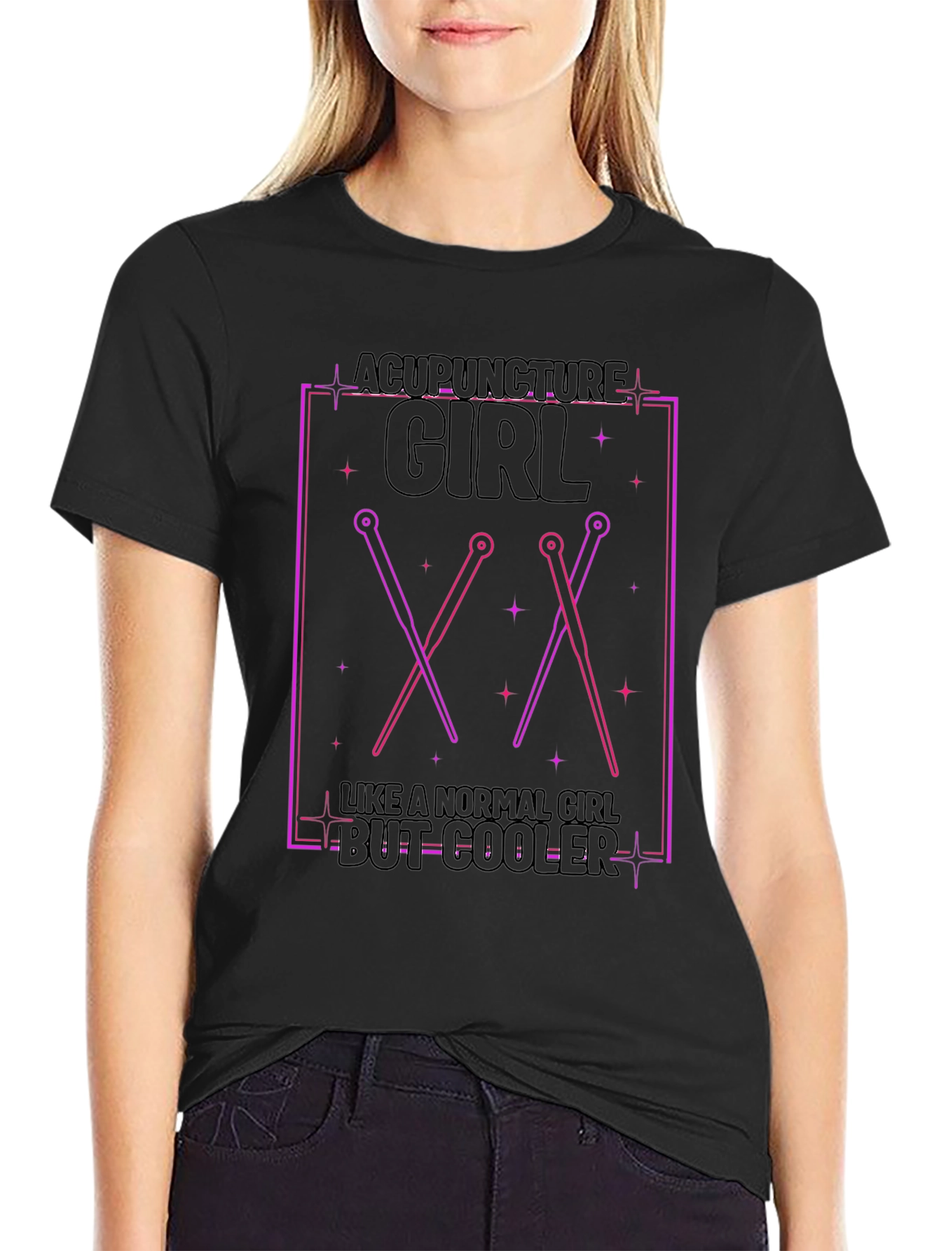 Acupuncture Girl T-Shirt - Cooler Than Normal