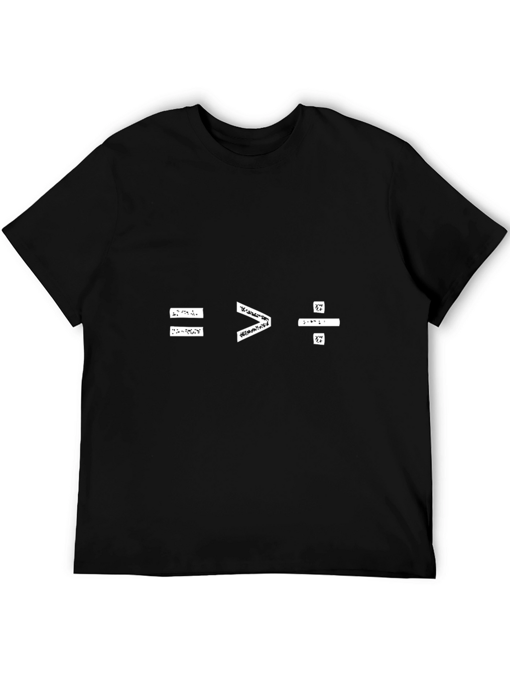Math Symbol Graphic T-Shirt - Black Cotton Tee