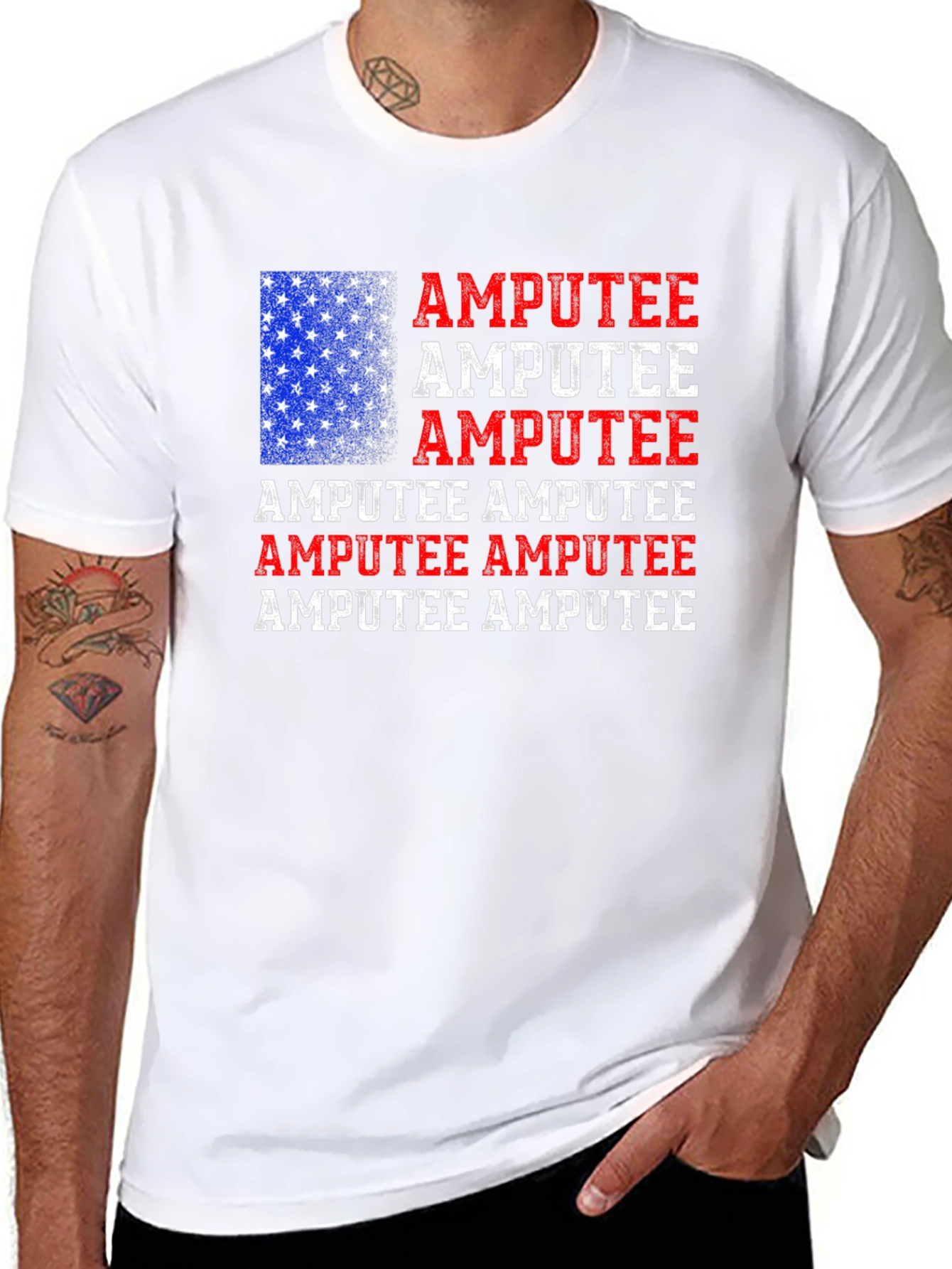 Amputee USA Flag Graphic Tee