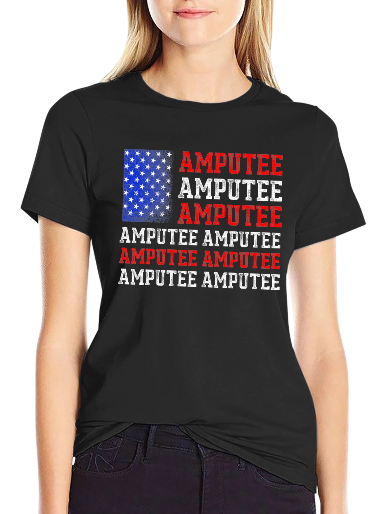 Amputee USA Flag Graphic Tee