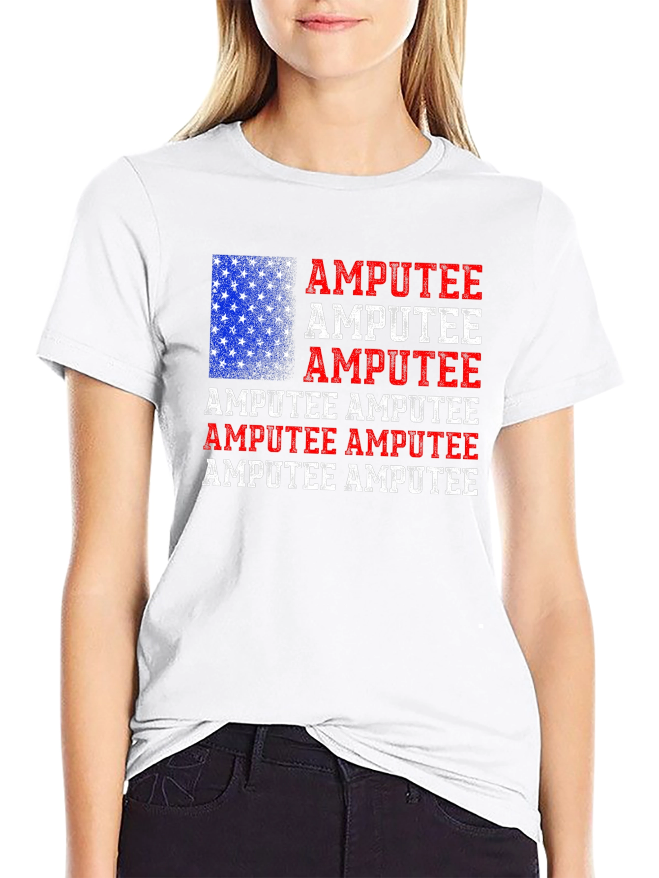 Amputee USA Flag Graphic Tee