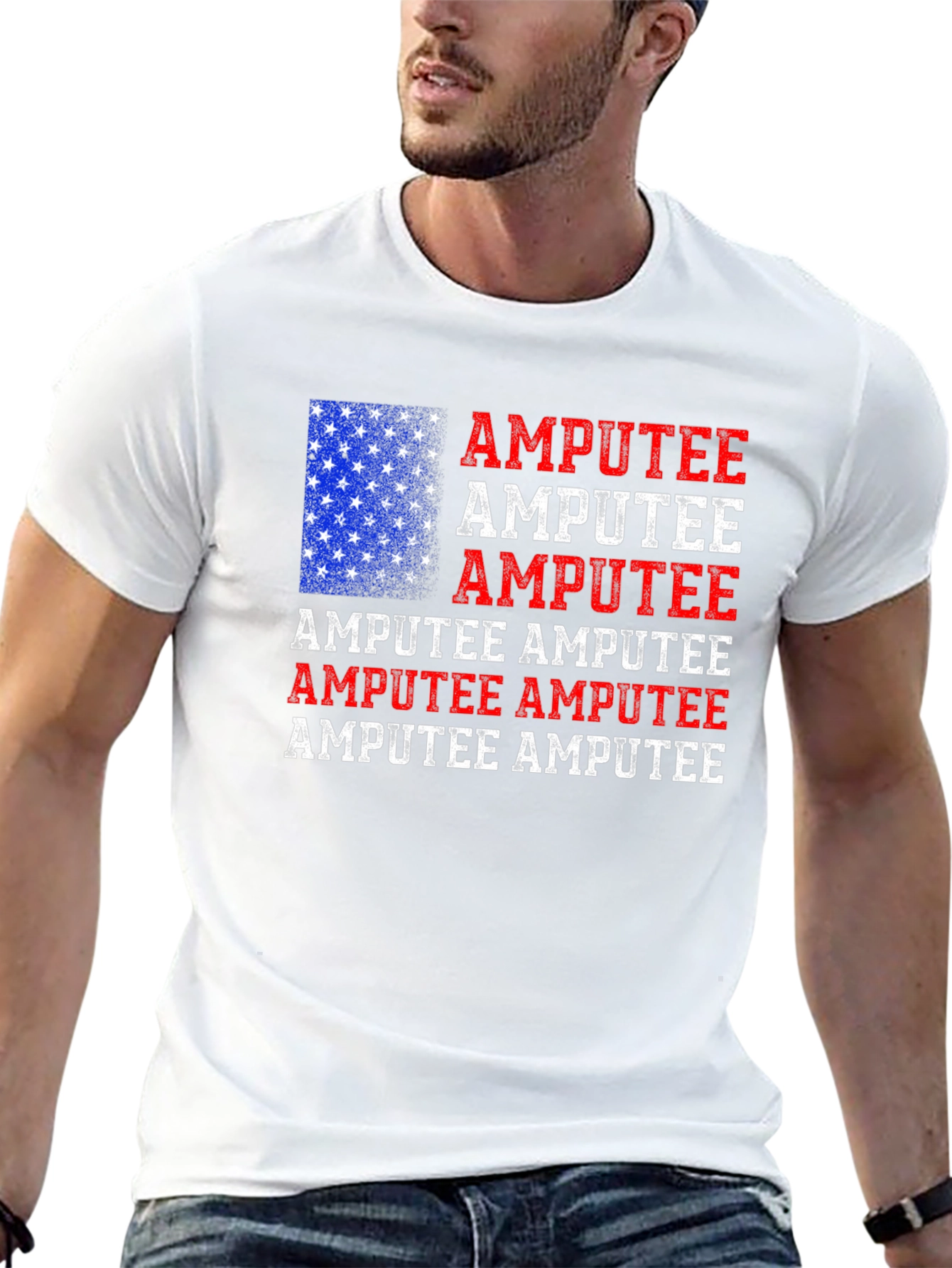 Amputee USA Flag Graphic Tee