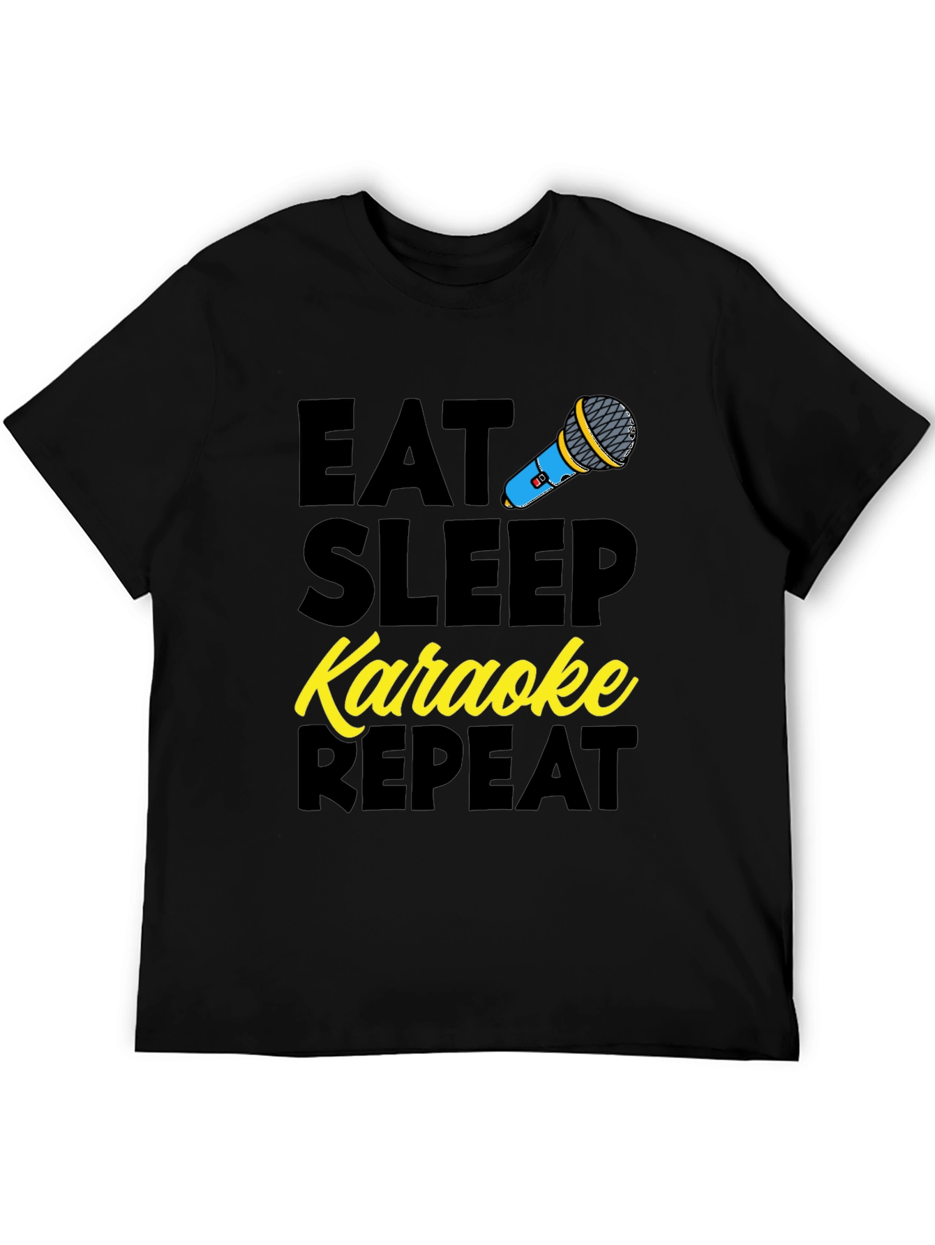 Eat Sleep Karaoke Repeat Graphic Tee