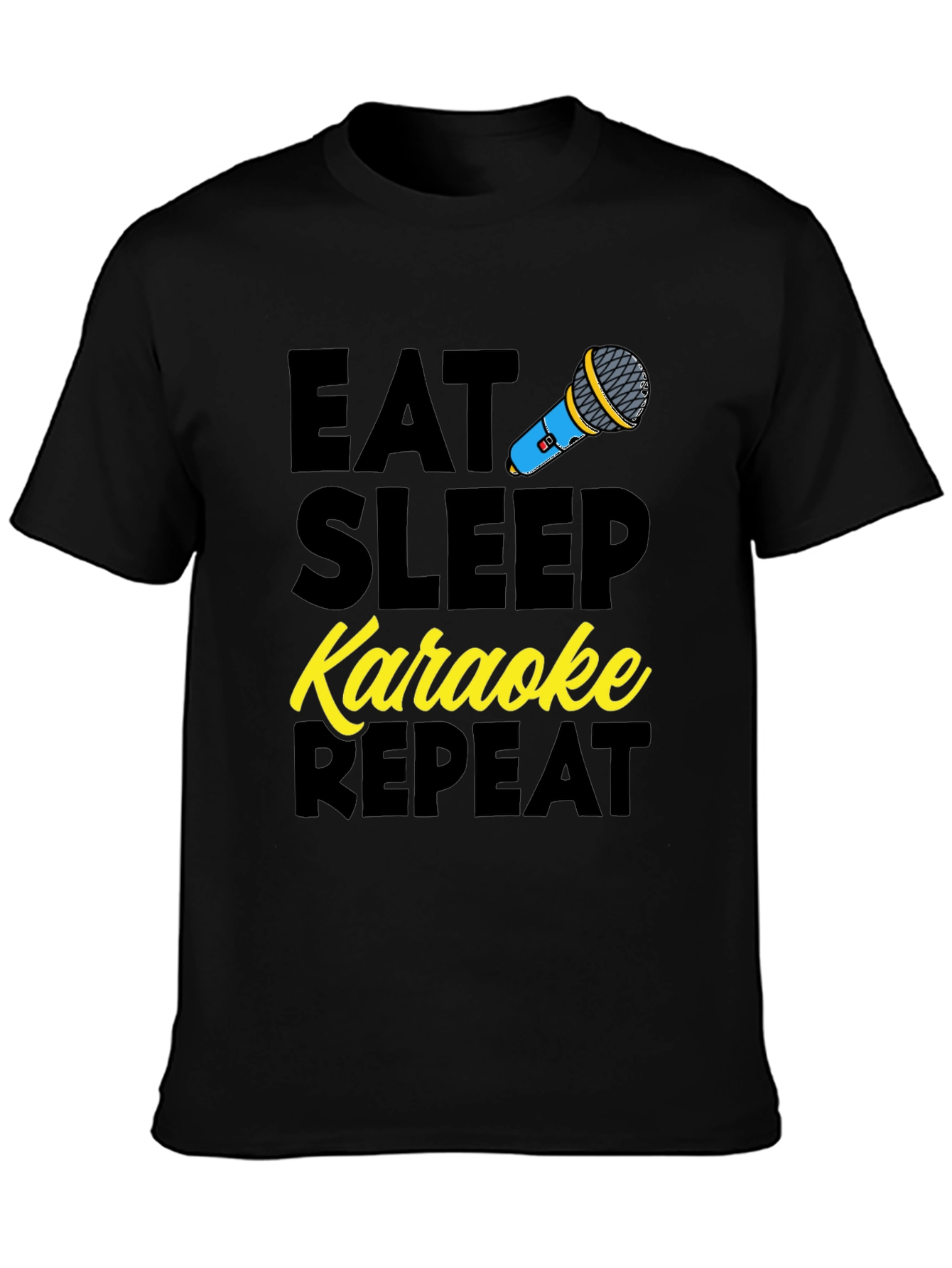 Eat Sleep Karaoke Repeat Graphic Tee