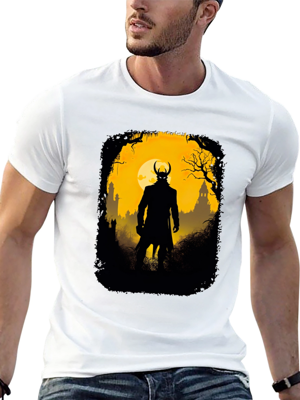 Silhouette Villain Graphic Tee - Black