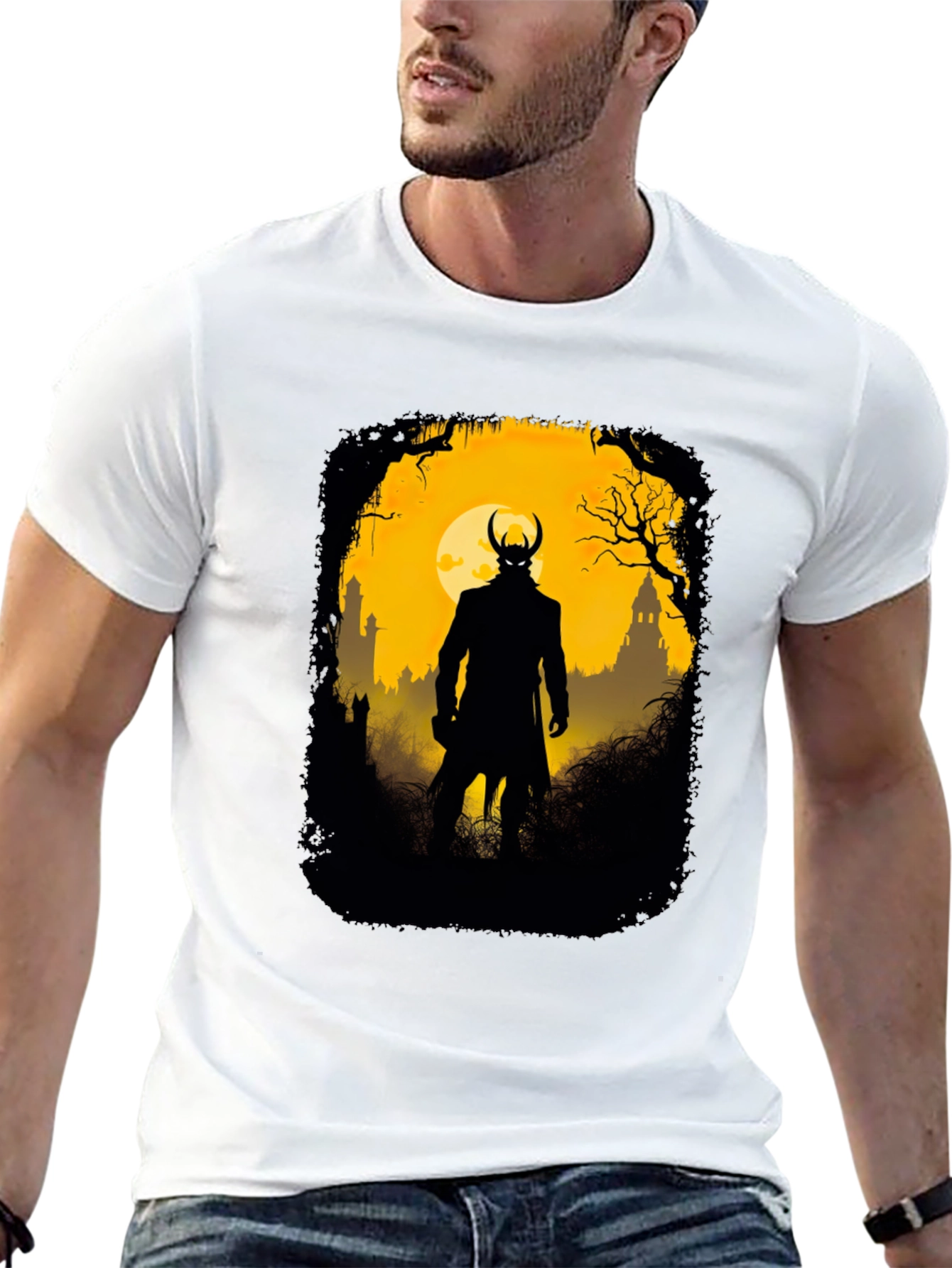 Silhouette Villain Graphic Tee - Black