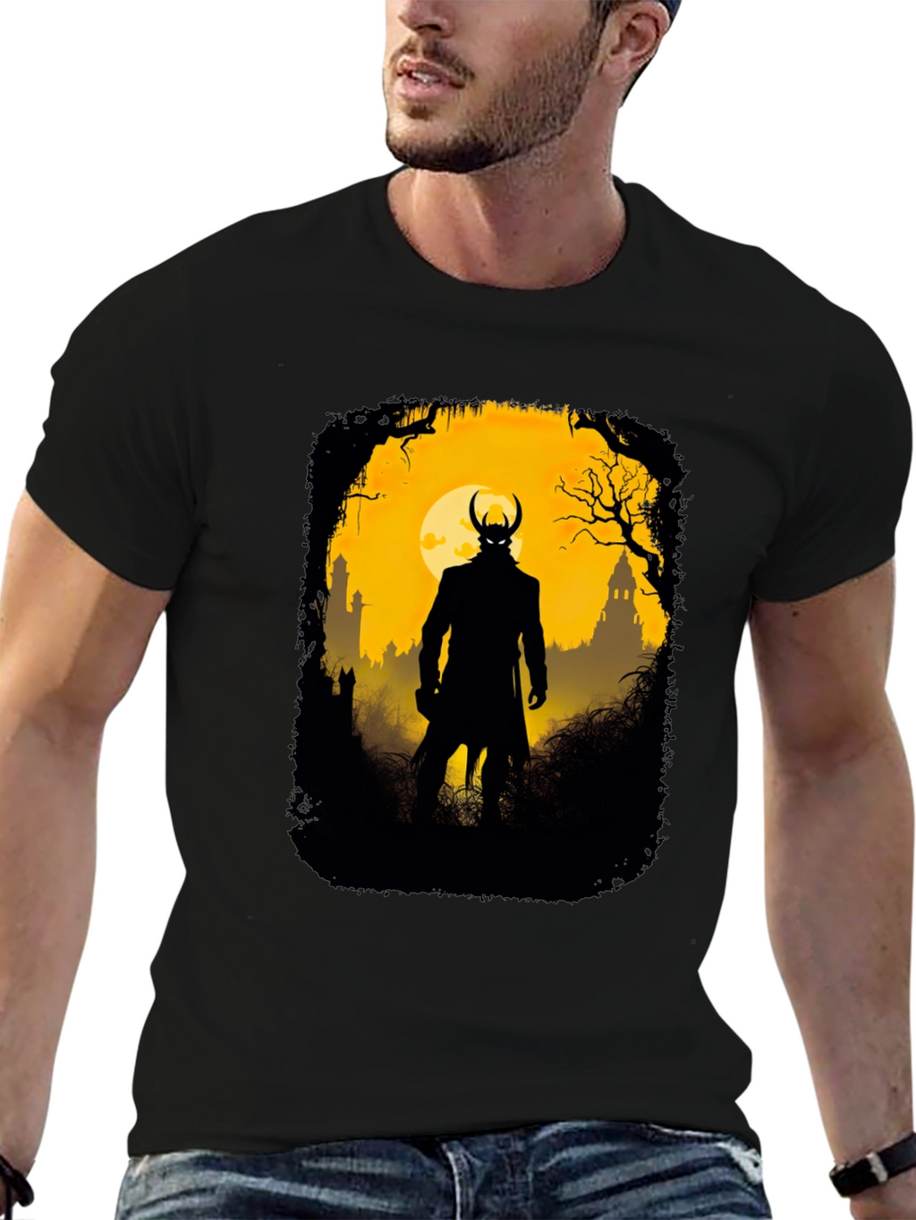 Silhouette Villain Graphic Tee - Black