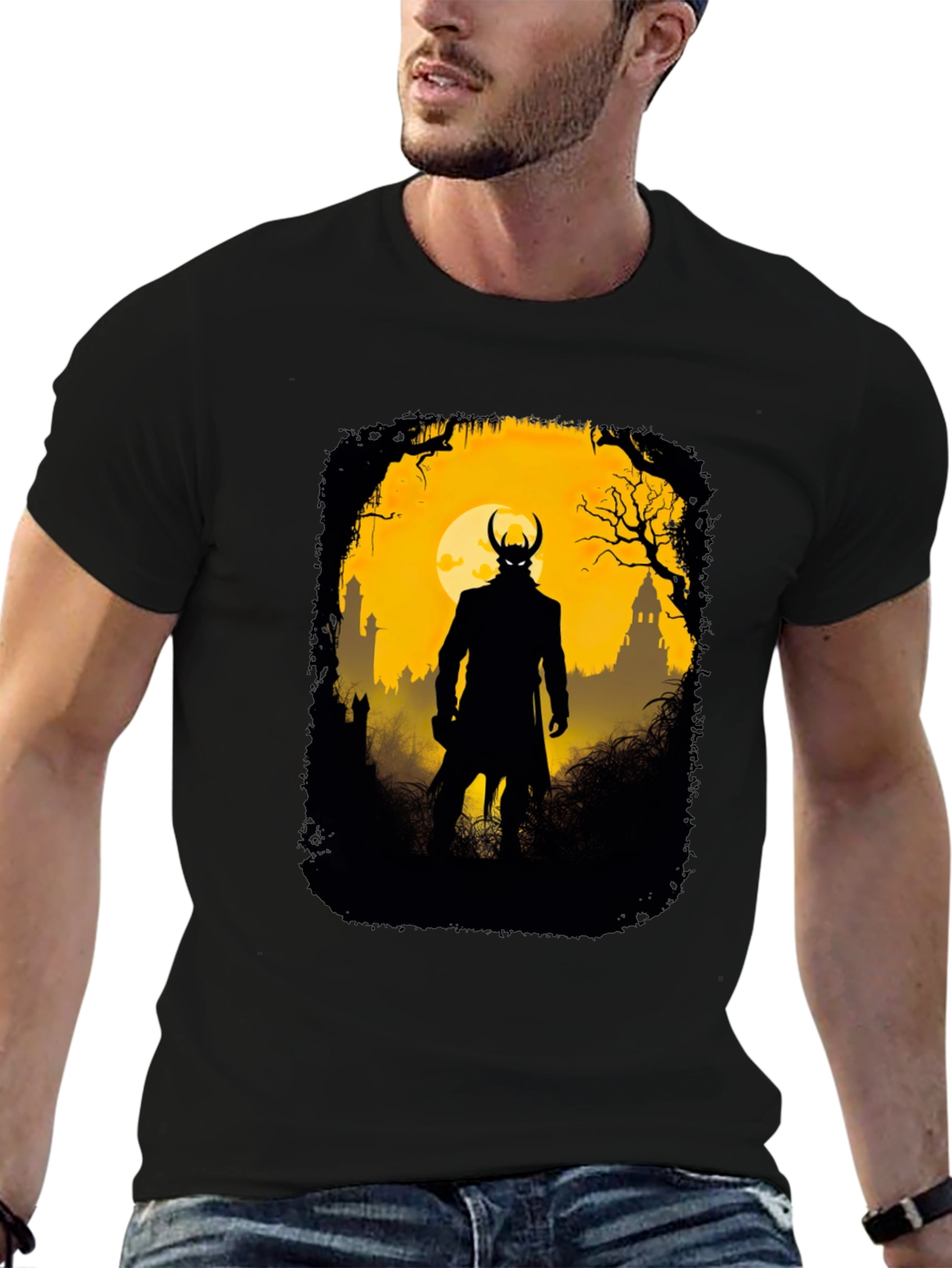 Silhouette Villain Graphic Tee - Black