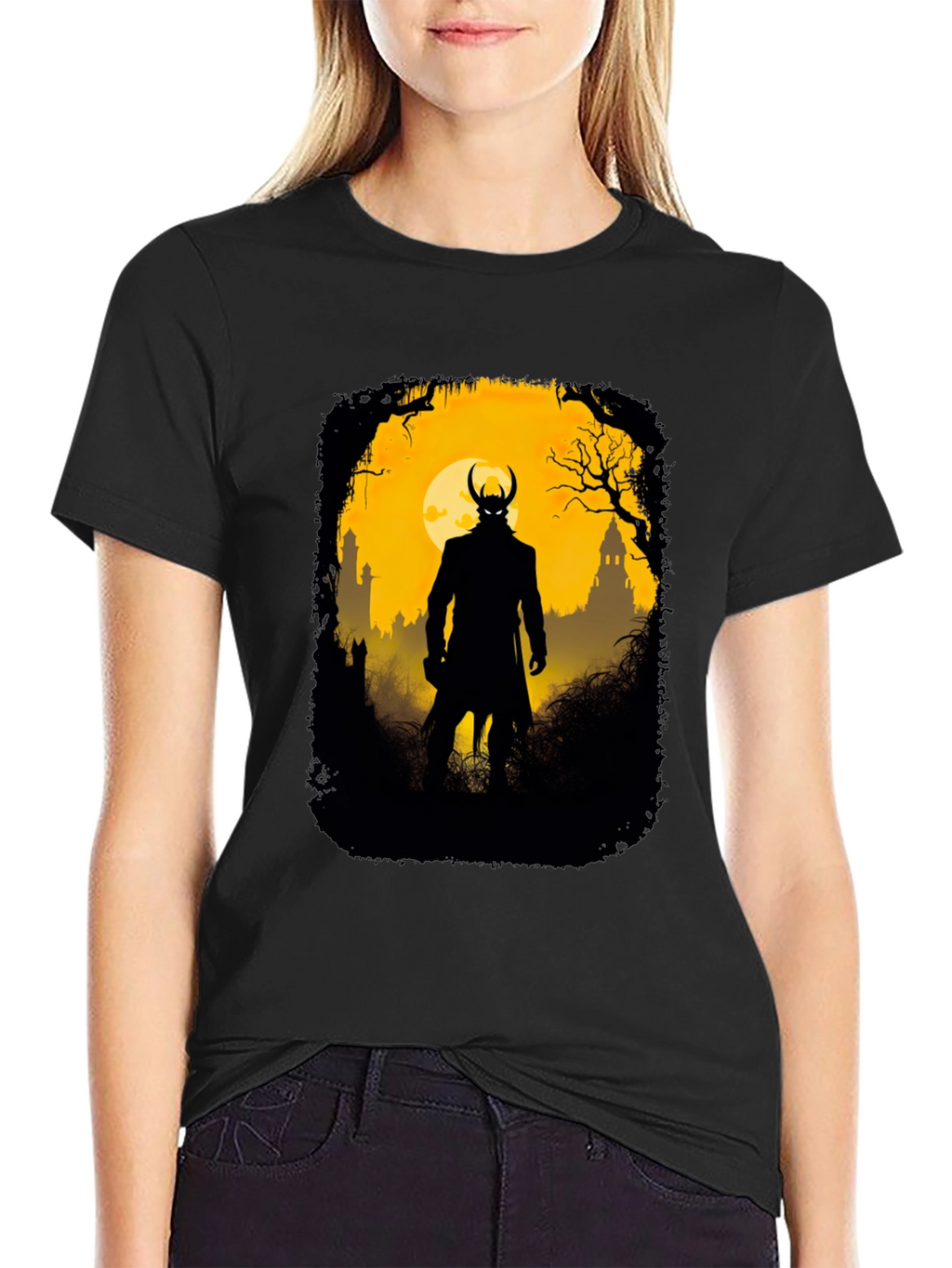 Silhouette Villain Graphic Tee - Black