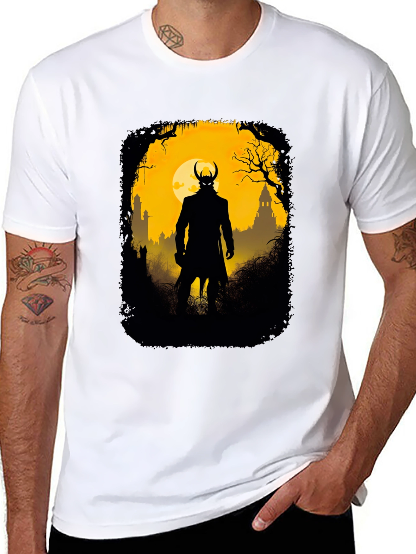 Silhouette Villain Graphic Tee - Black