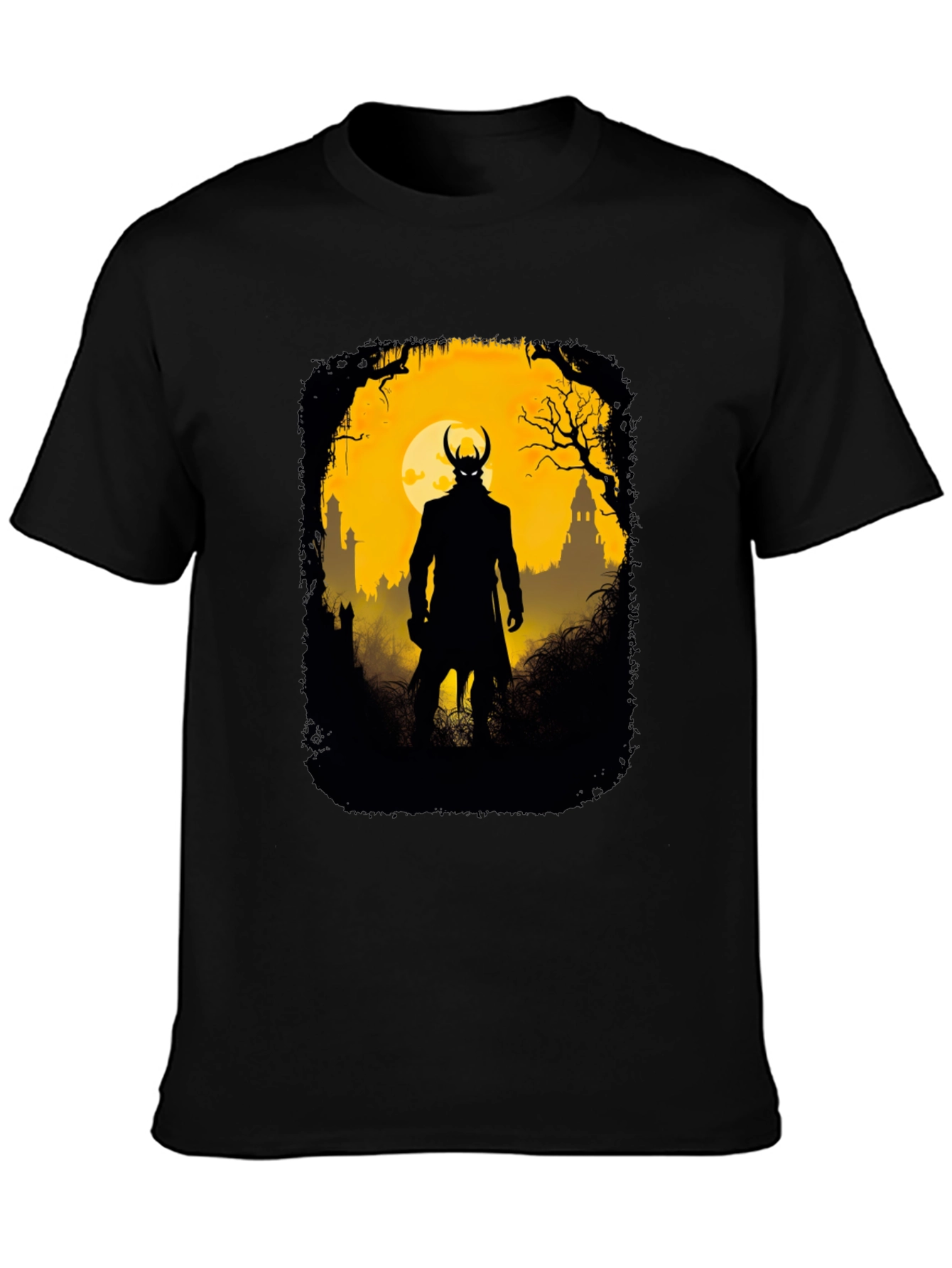 Silhouette Villain Graphic Tee - Black