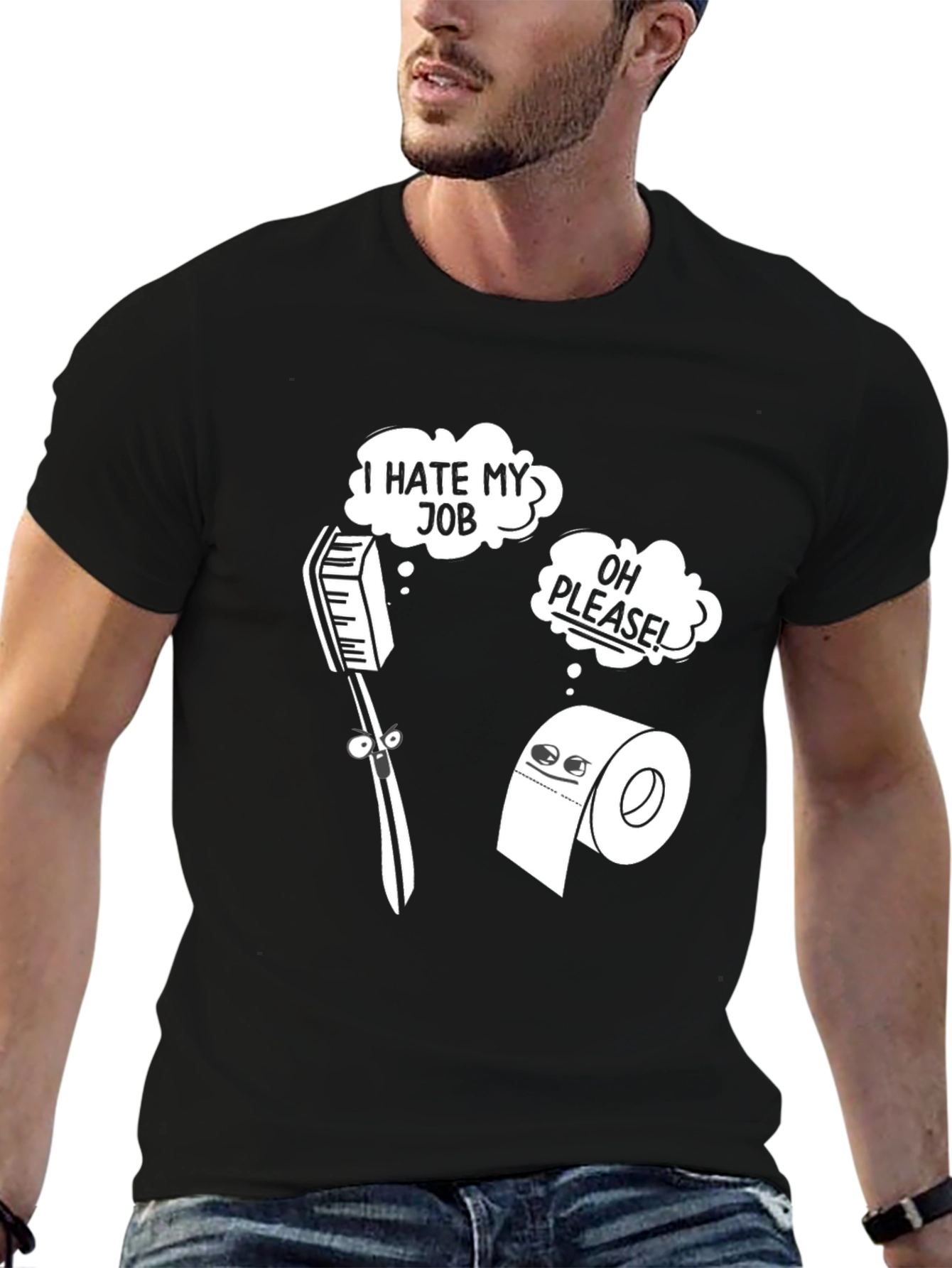 Humorous I Hate My Job Graphic Tee