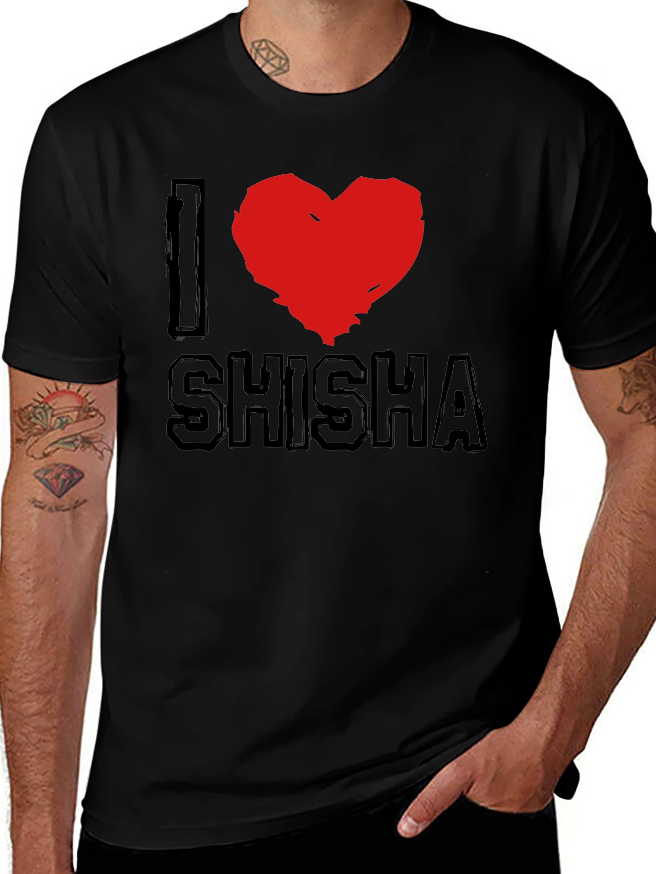 I Love Shisha Graphic T-Shirt - Casual Wear