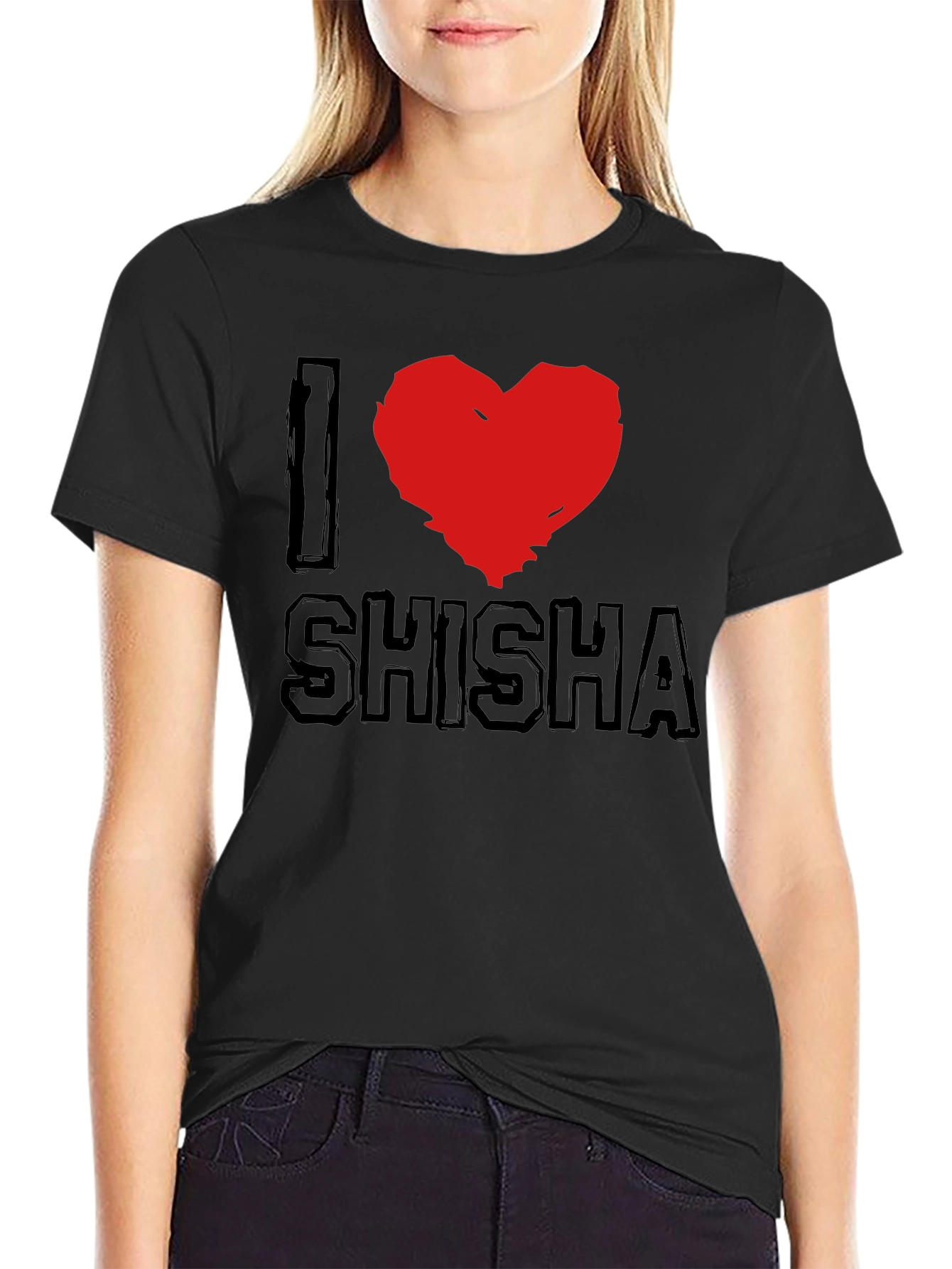 I Love Shisha Graphic T-Shirt - Casual Wear