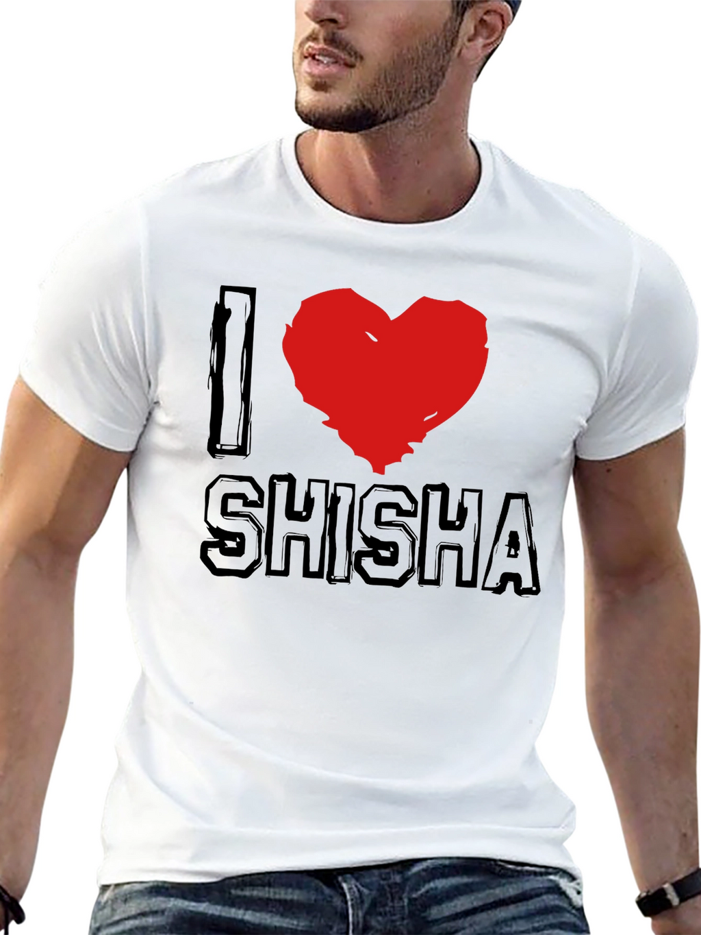 I Love Shisha Graphic T-Shirt - Casual Wear
