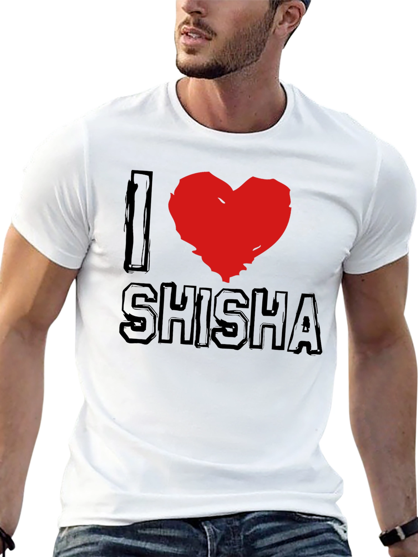 I Love Shisha Graphic T-Shirt - Casual Wear