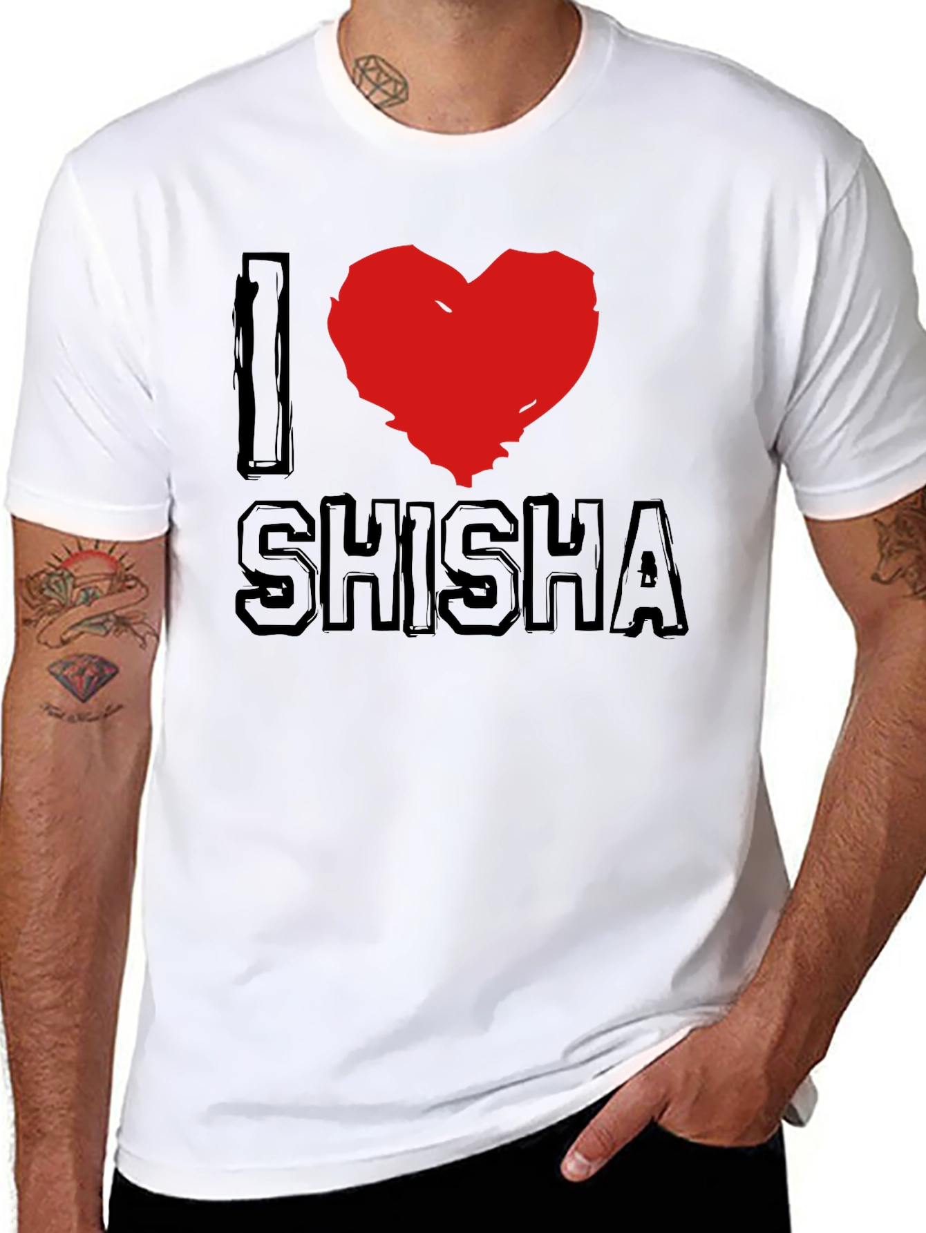 I Love Shisha Graphic T-Shirt - Casual Wear