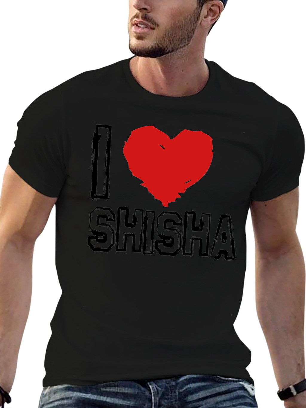 I Love Shisha Graphic T-Shirt - Casual Wear