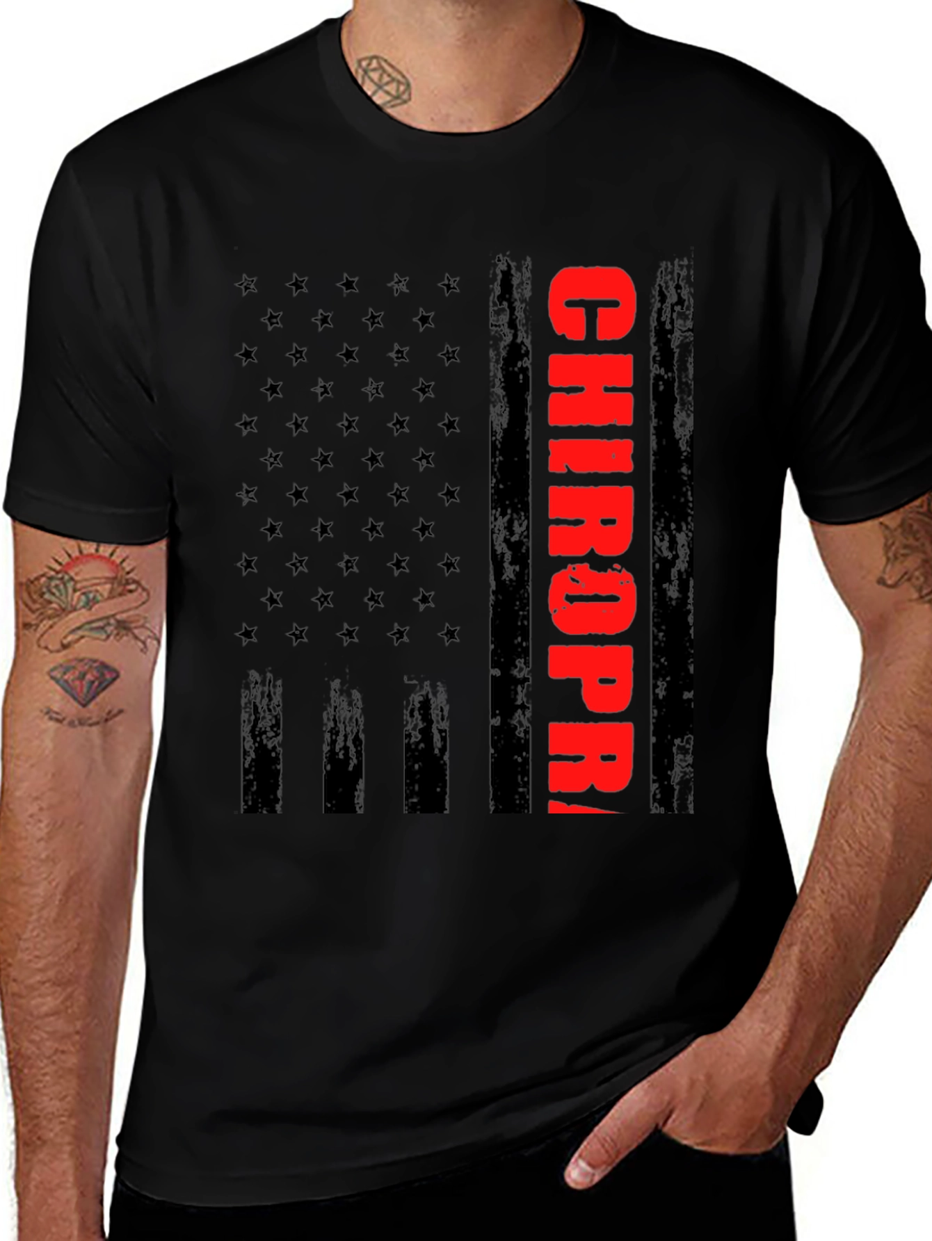 Chiropractor Flag Graphic T-Shirt