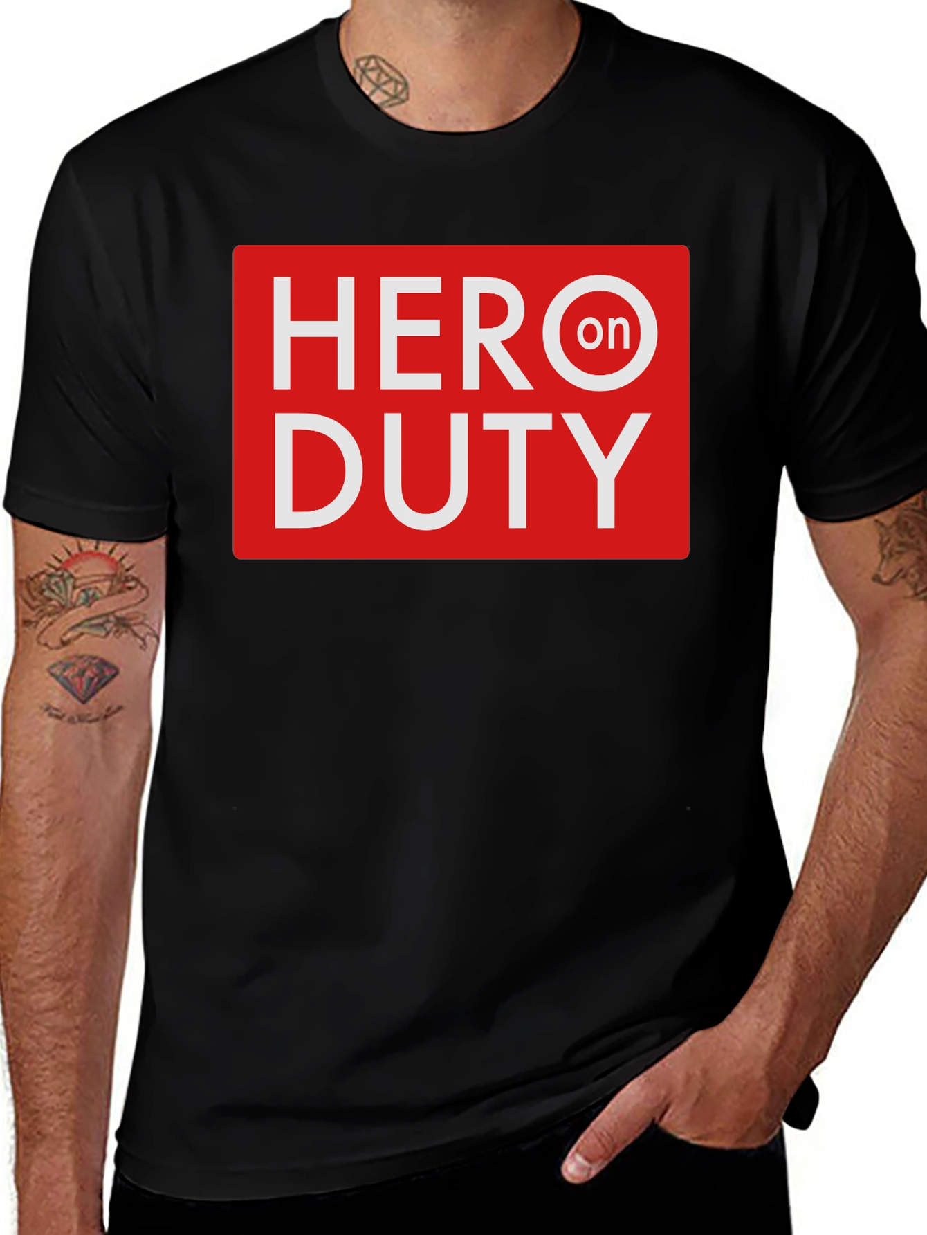 Hero On Duty Black T-Shirt