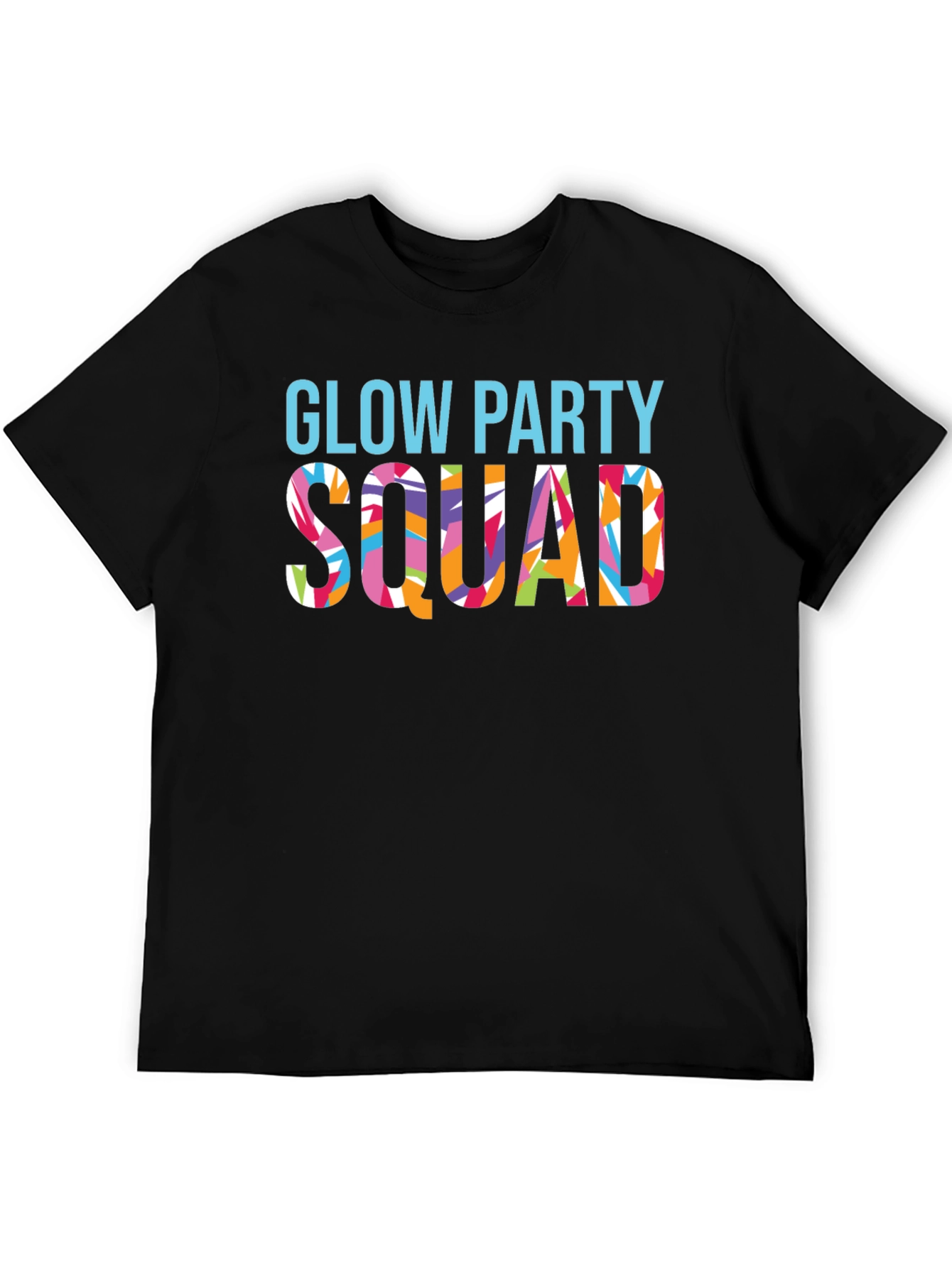 Glow Party Squad Graphic Tee - Fun & Vibrant Design