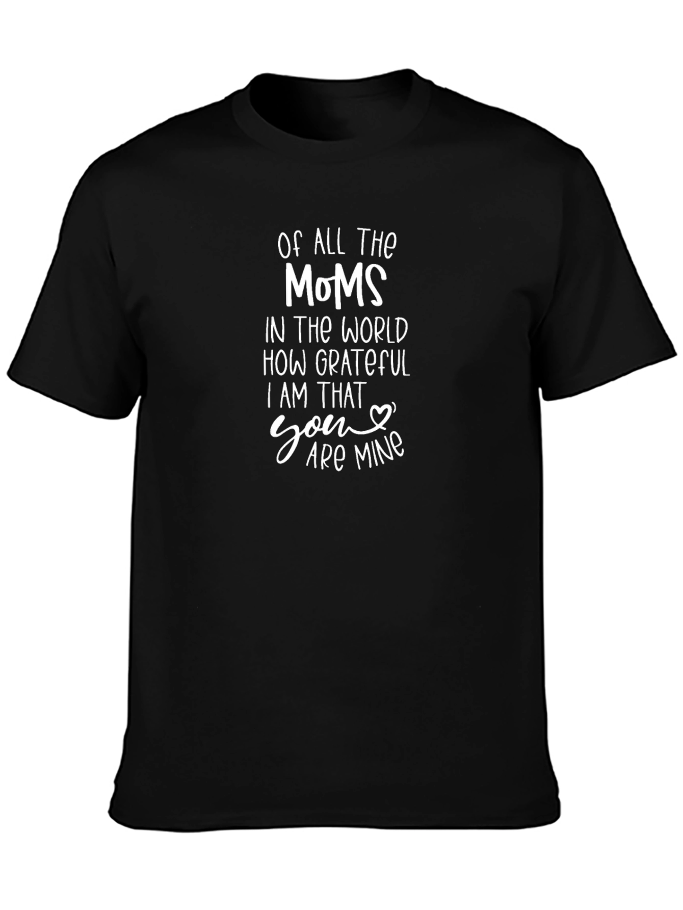 Grateful Mom T-Shirt - Black Cotton