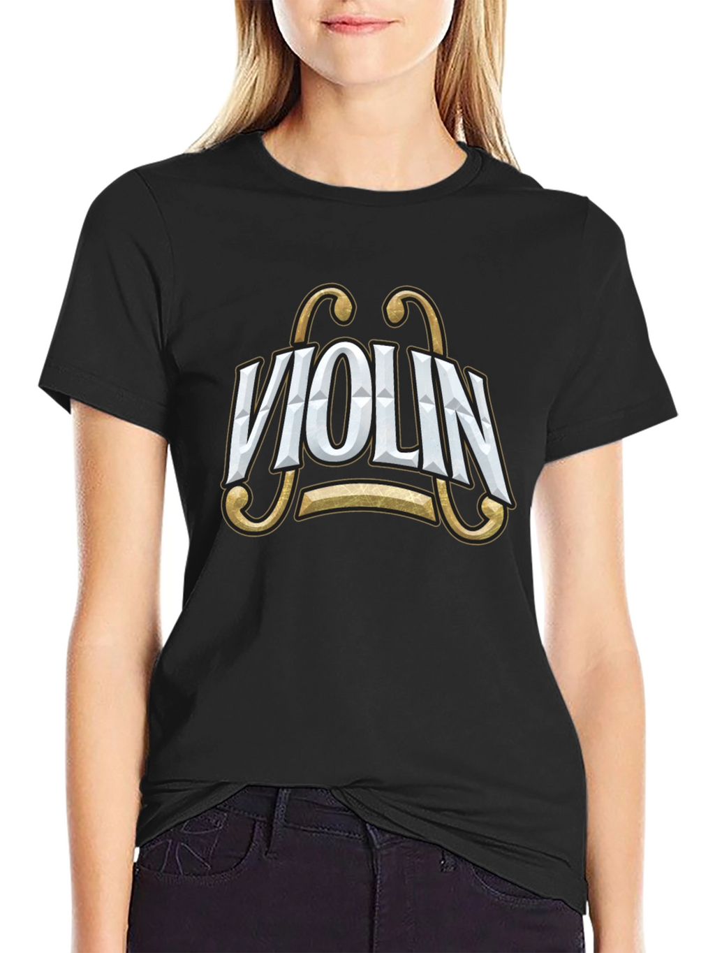 Violin Graphic Tee - Stylish Music Lovers T-Shirt