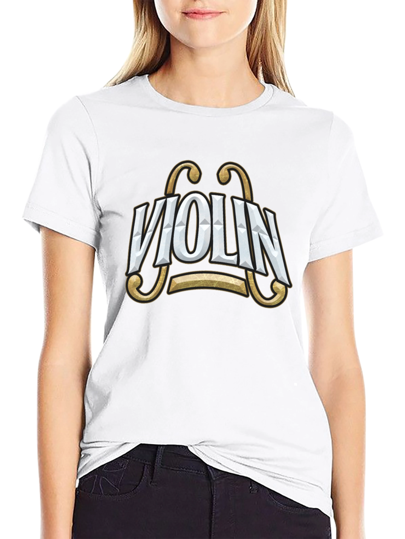 Violin Graphic Tee - Stylish Music Lovers T-Shirt