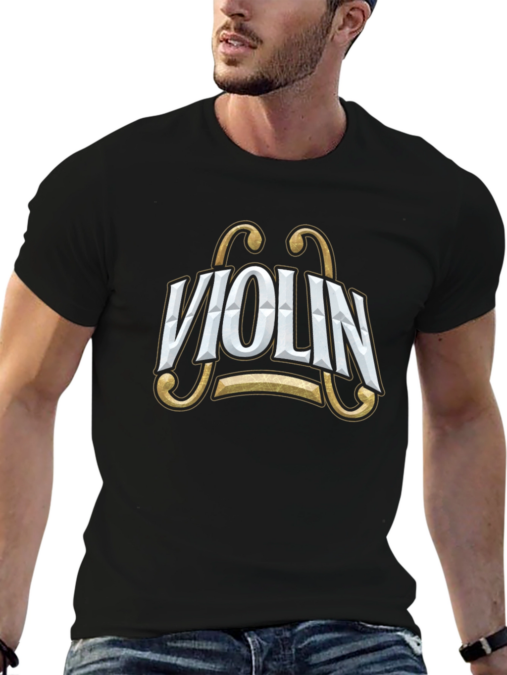 Violin Graphic Tee - Stylish Music Lovers T-Shirt