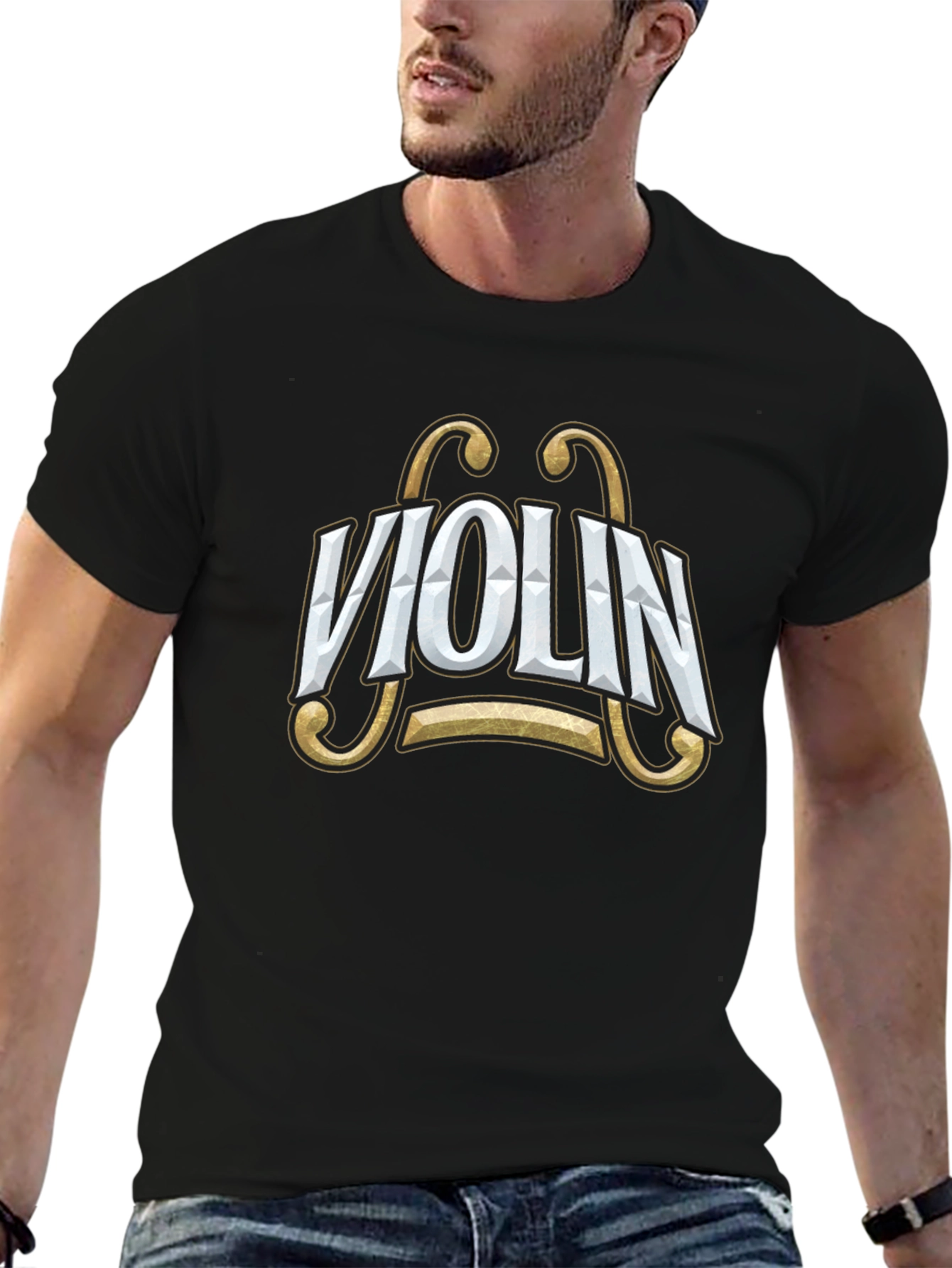 Violin Graphic Tee - Stylish Music Lovers T-Shirt
