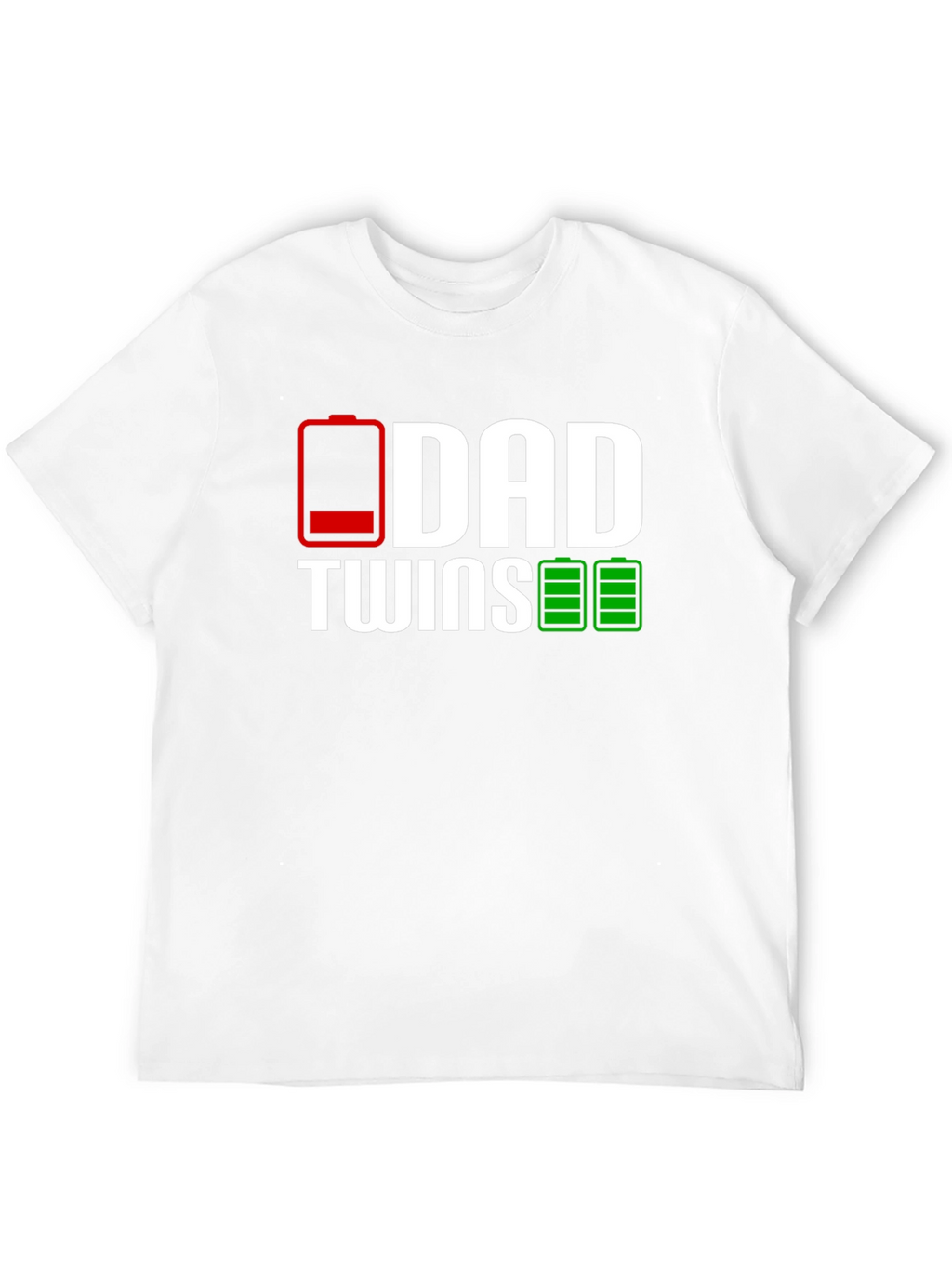 Dad Twins Low Battery T-Shirt - Black