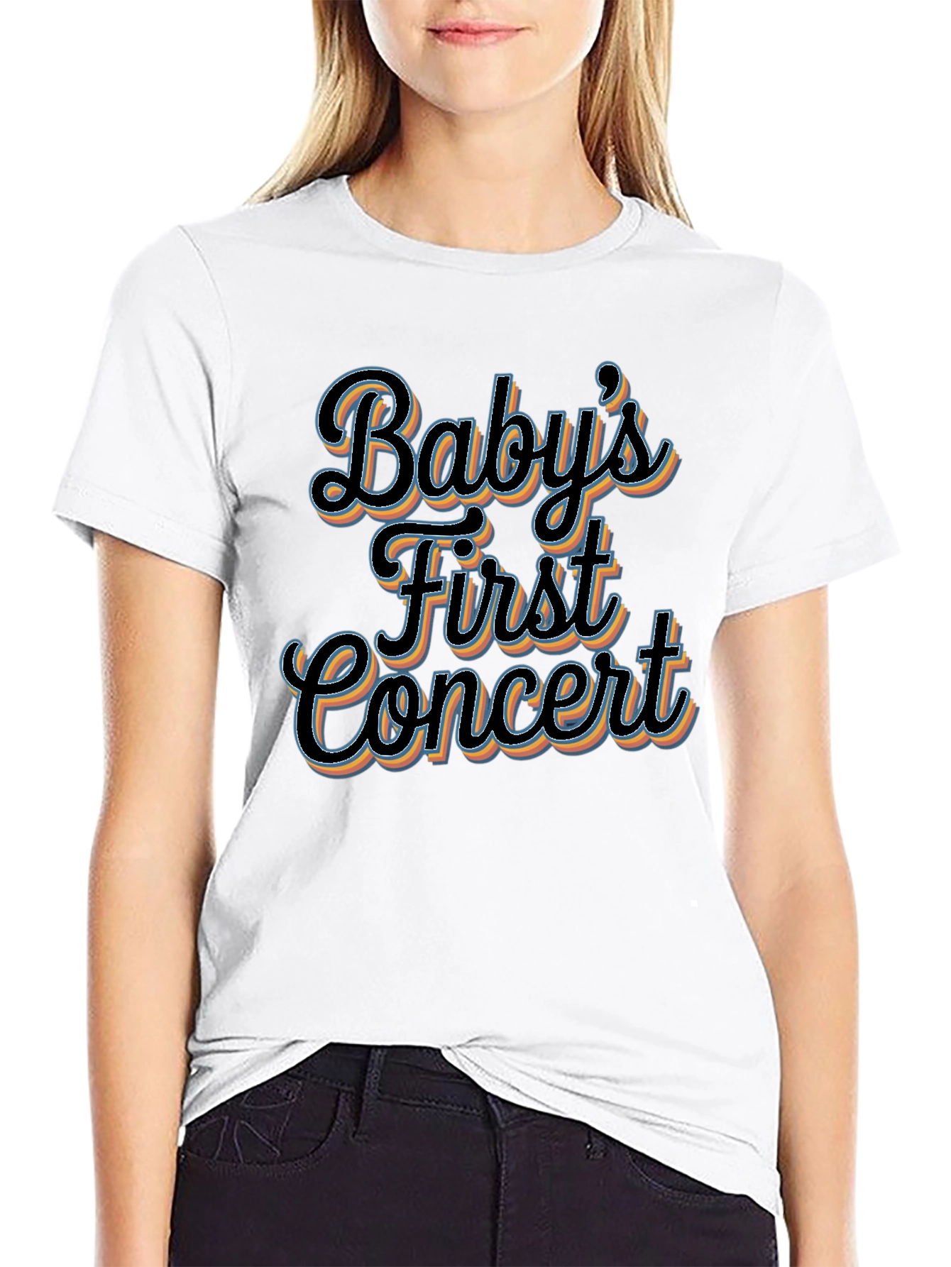Babys First Concert Black Graphic Tee