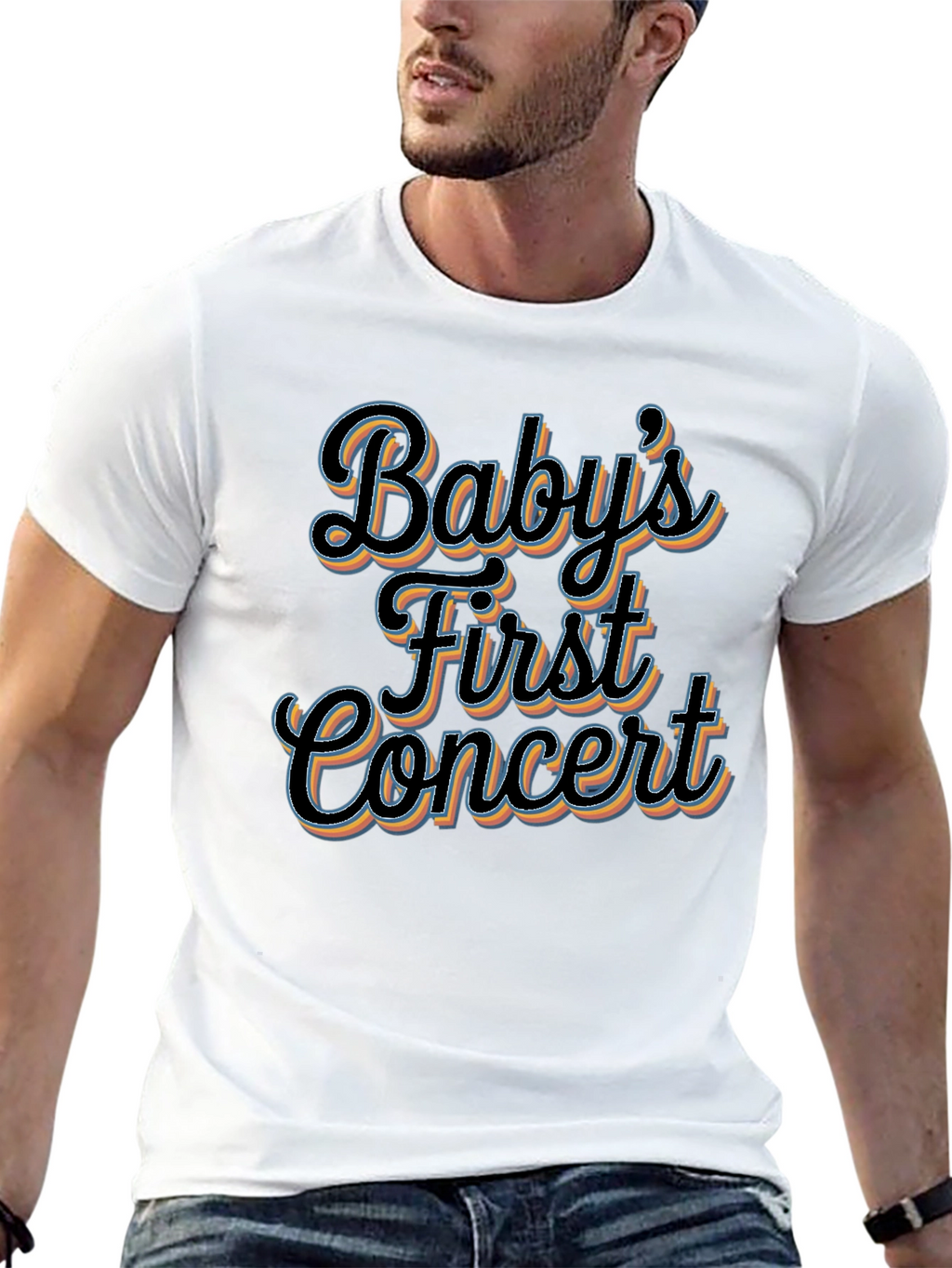 Babys First Concert Black Graphic Tee