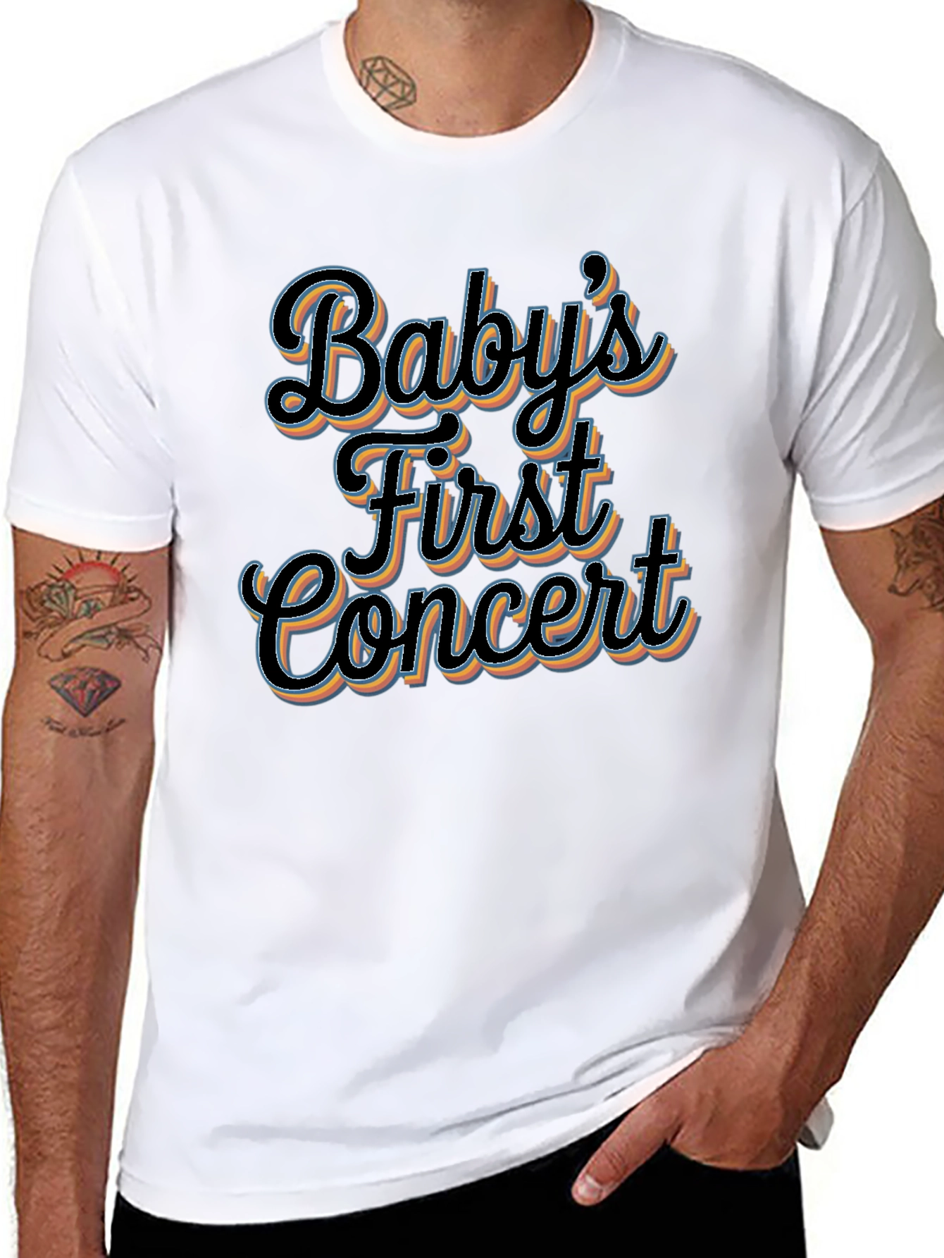Babys First Concert Black Graphic Tee