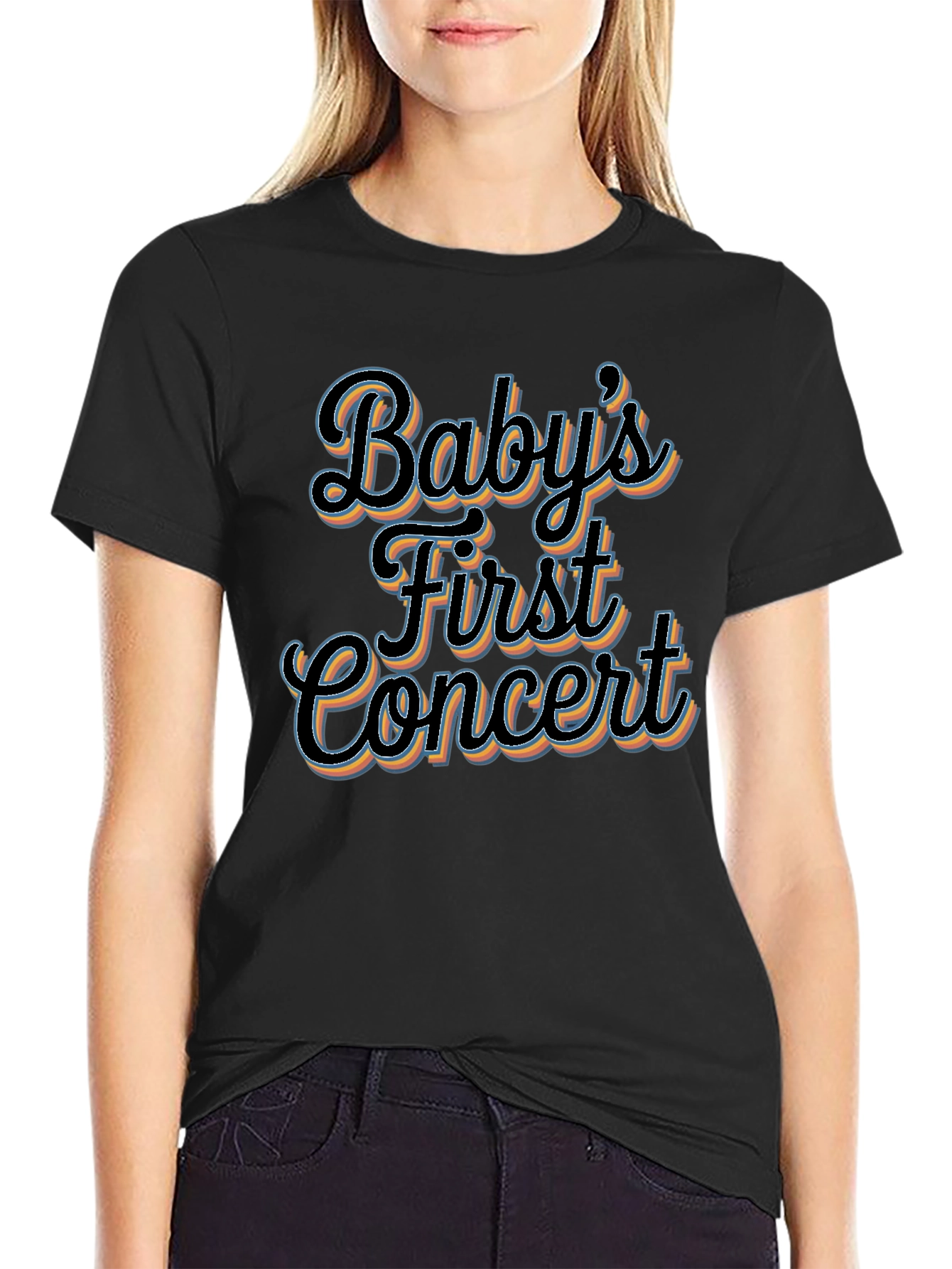 Babys First Concert Black Graphic Tee