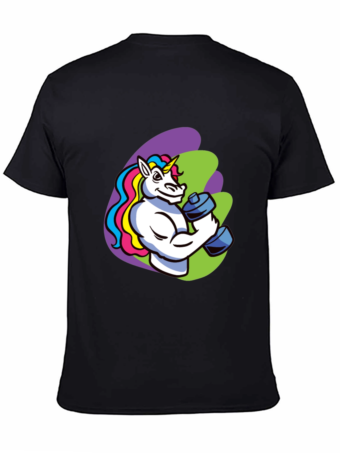 Unicorn Gym Black T-Shirt for Men