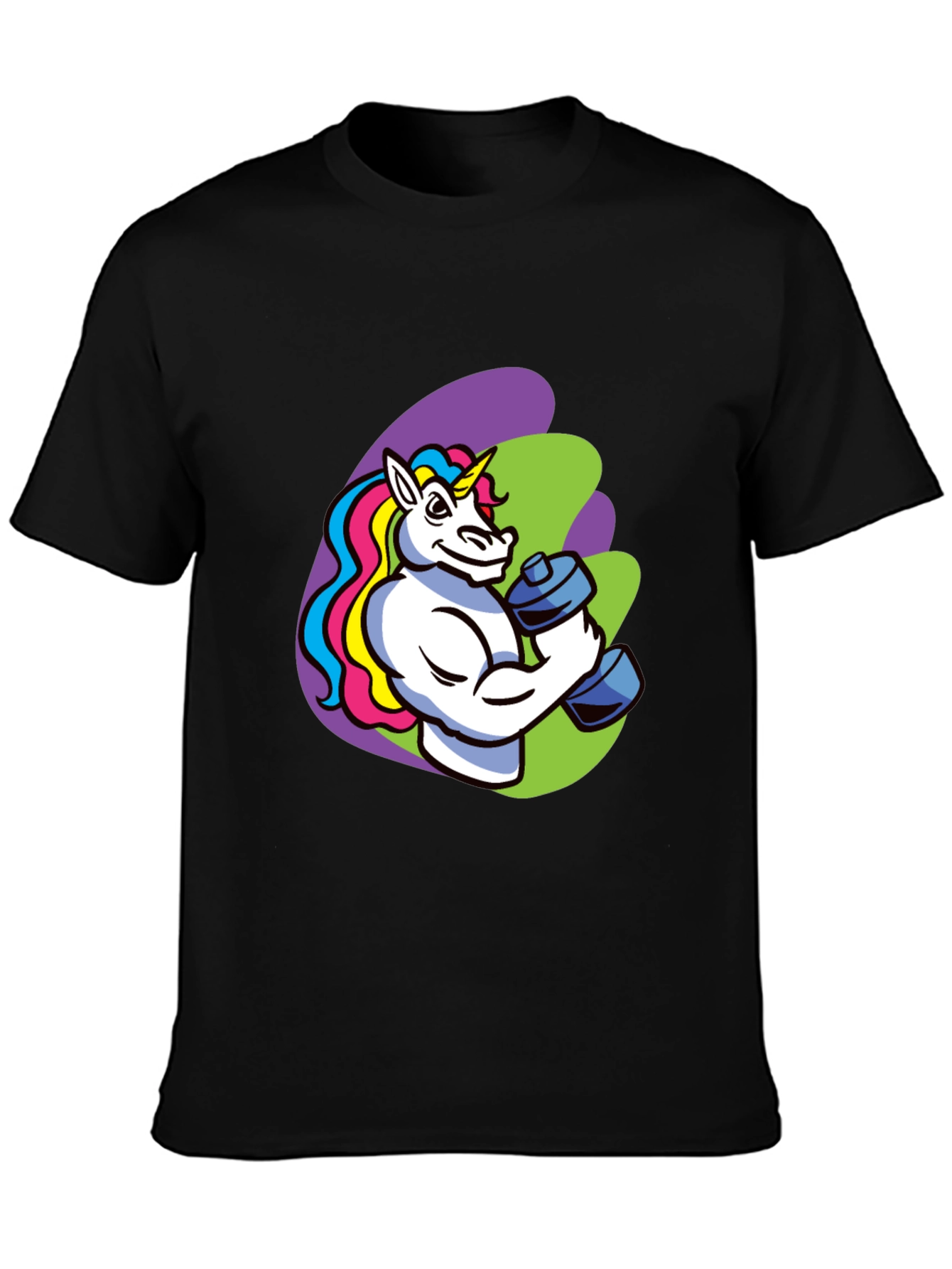 Unicorn Gym Black T-Shirt for Men
