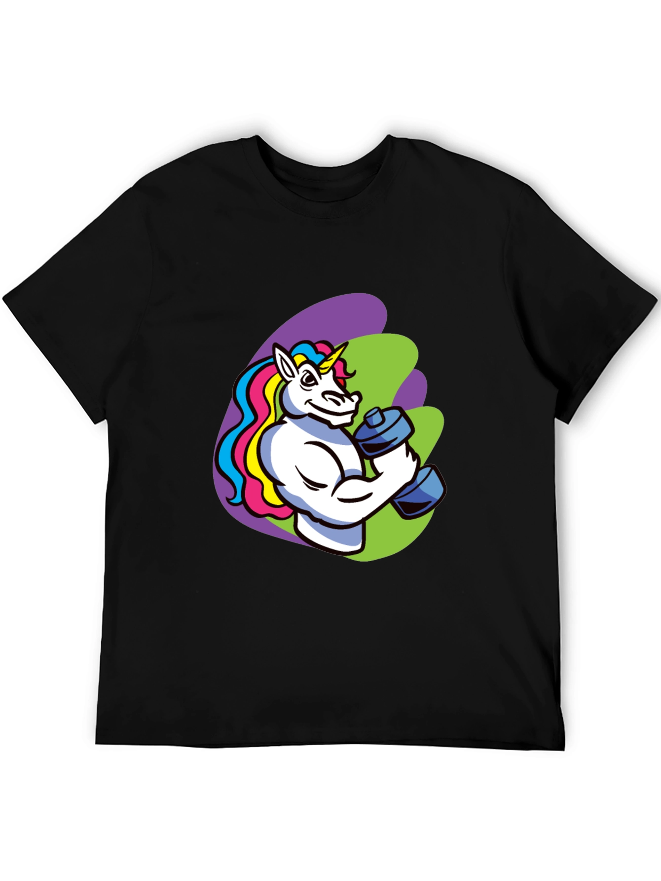 Unicorn Gym Black T-Shirt for Men