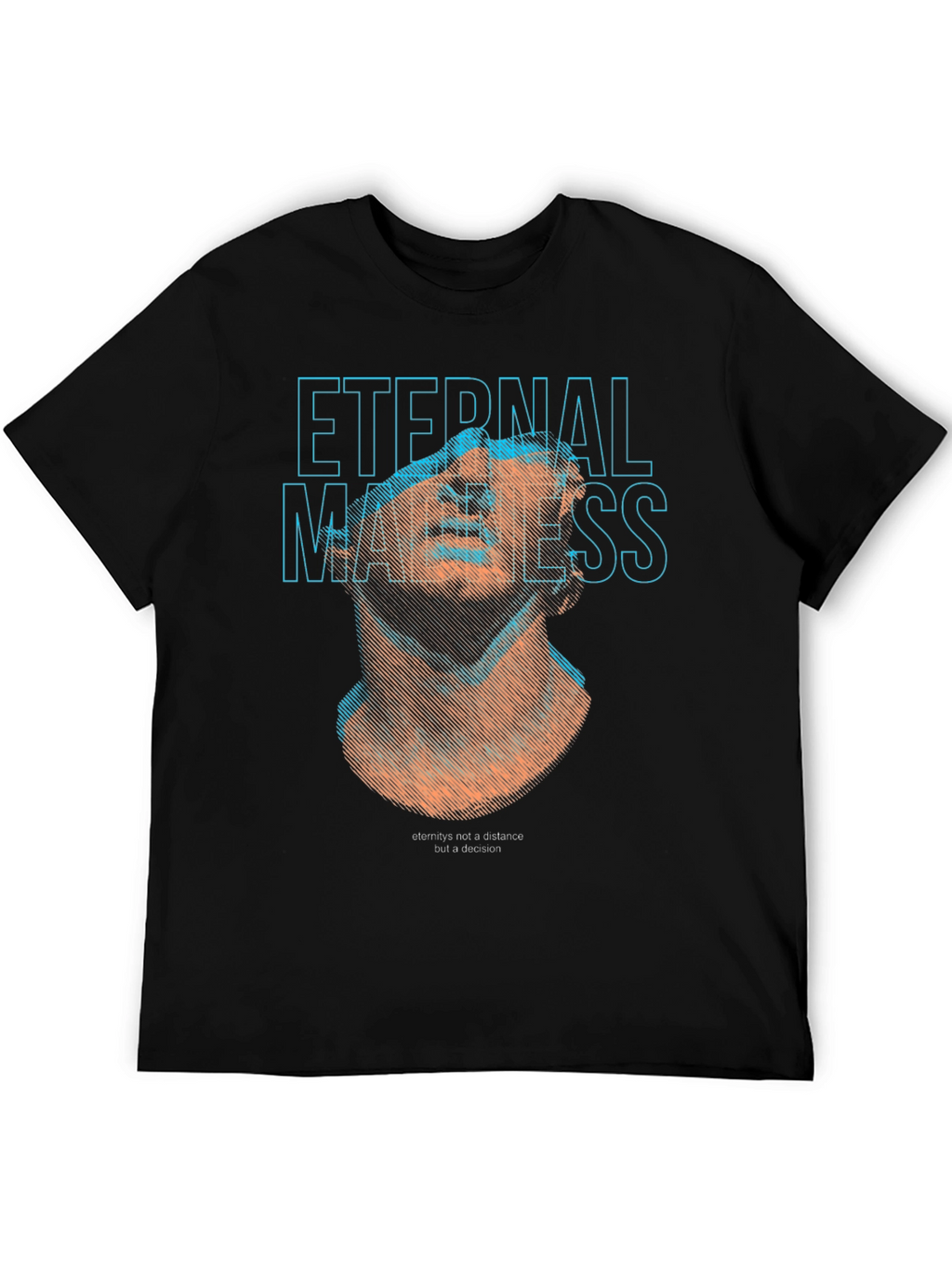Eternal Madness Graphic Print Black T-Shirt