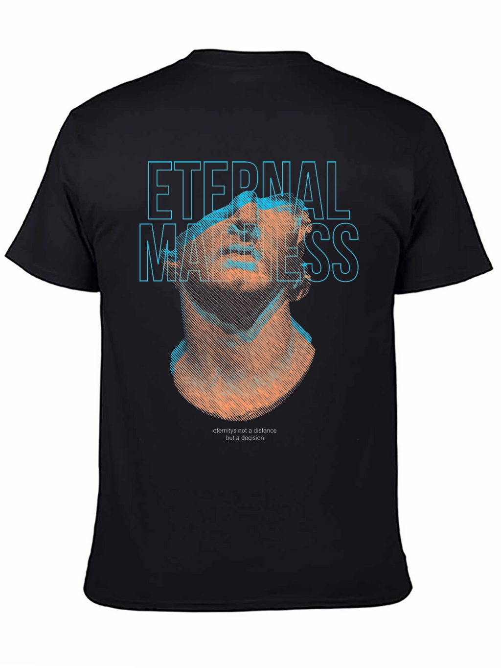 Eternal Madness Graphic Print Black T-Shirt