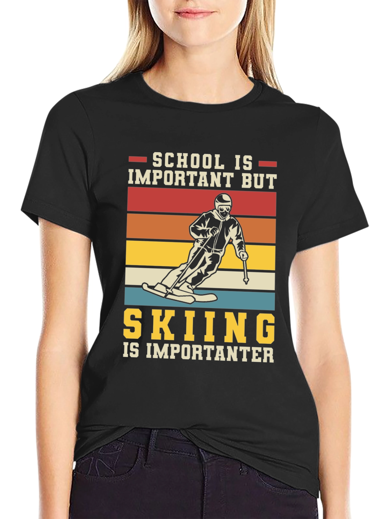 School Is Important But Skiing Is Importanter T-Shirt