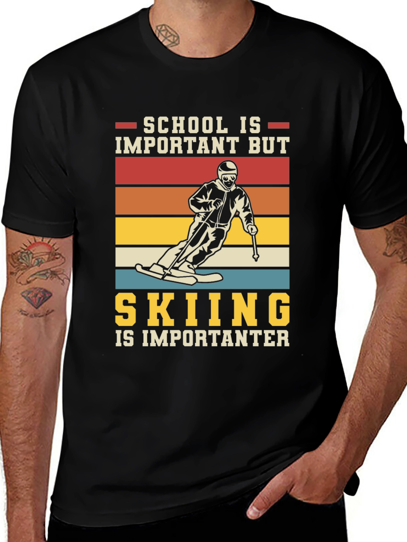 School Is Important But Skiing Is Importanter T-Shirt