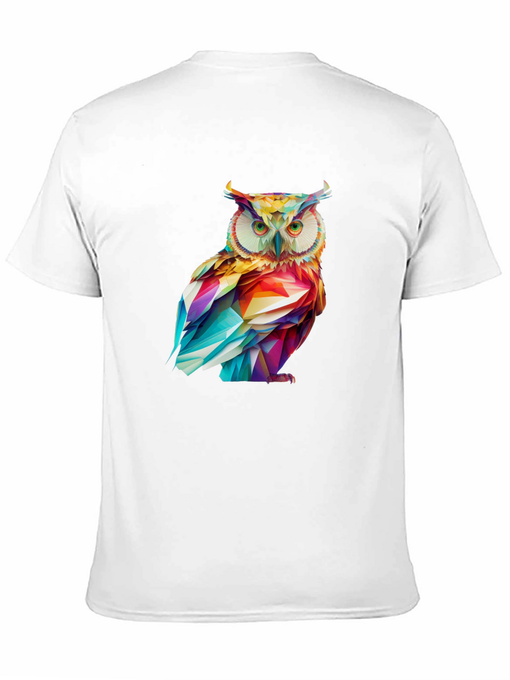 Geometric Owl Graphic Tee - Stylish Mens T-Shirt