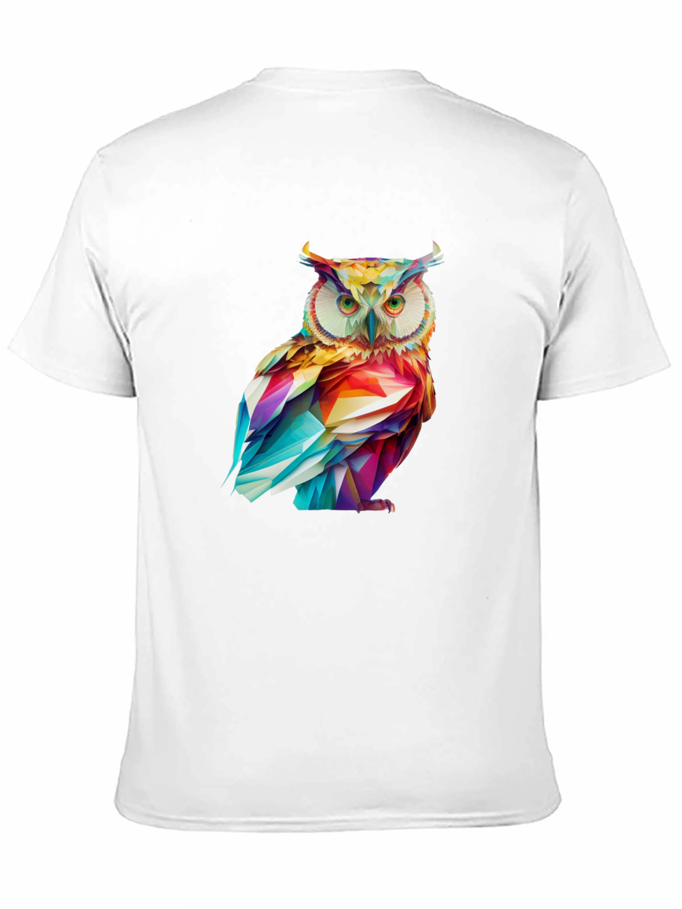 Geometric Owl Graphic Tee - Stylish Mens T-Shirt
