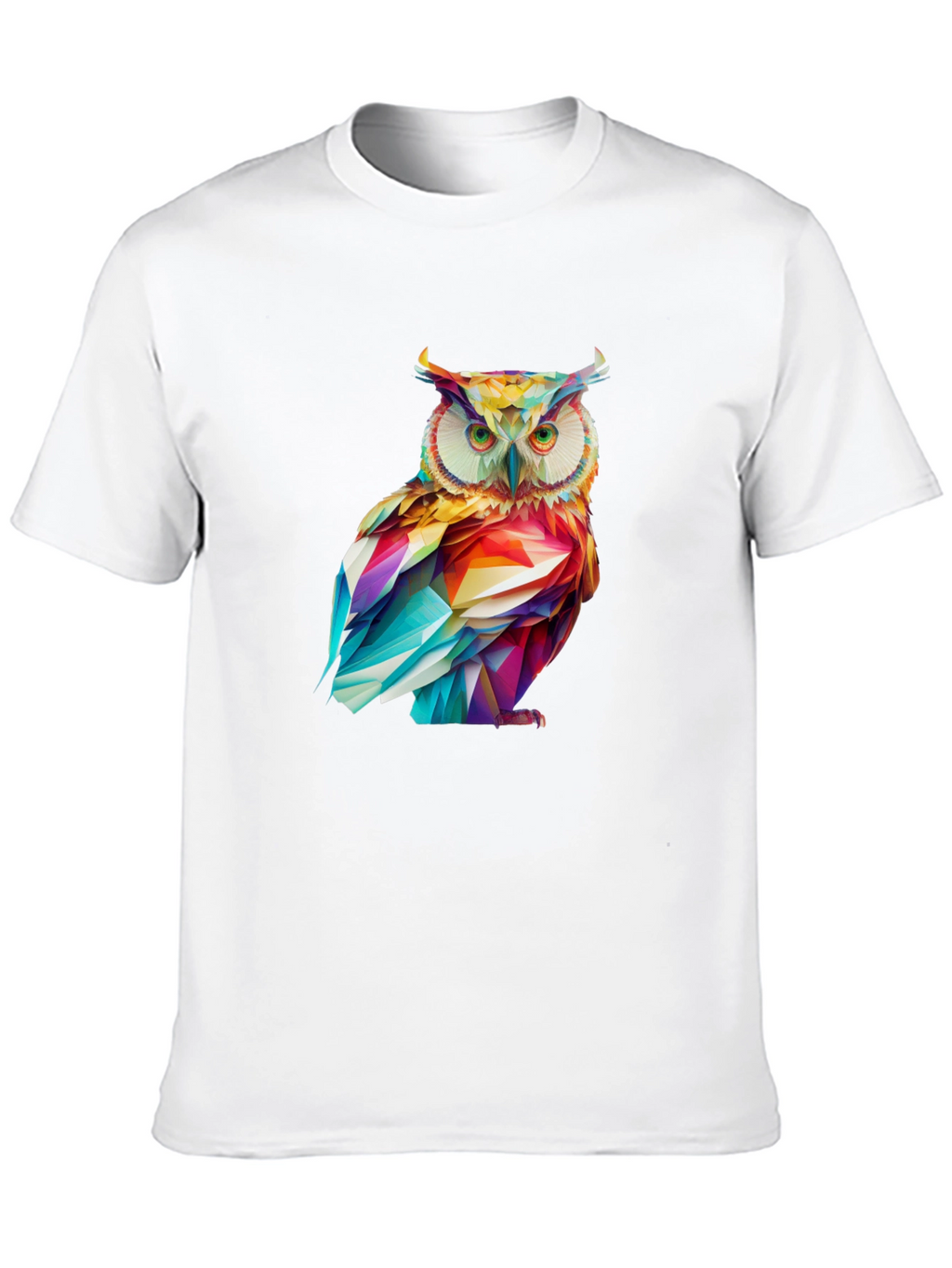 Geometric Owl Graphic Tee - Stylish Mens T-Shirt