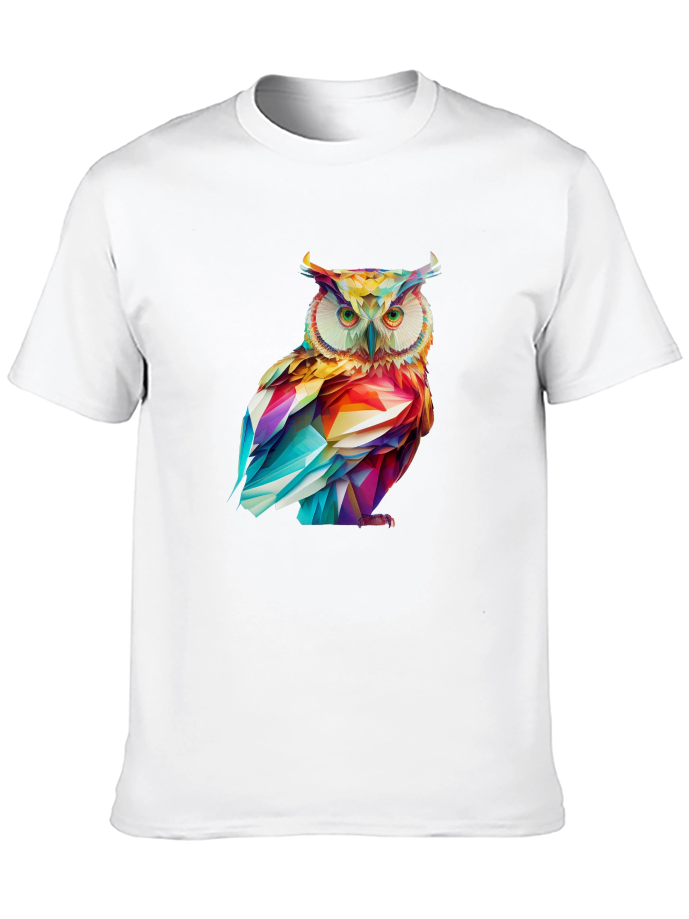 Geometric Owl Graphic Tee - Stylish Mens T-Shirt