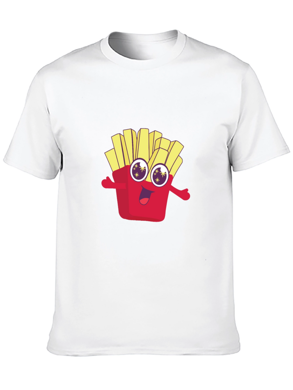 Funny Fries Graphic Tee - Black Cotton T-Shirt