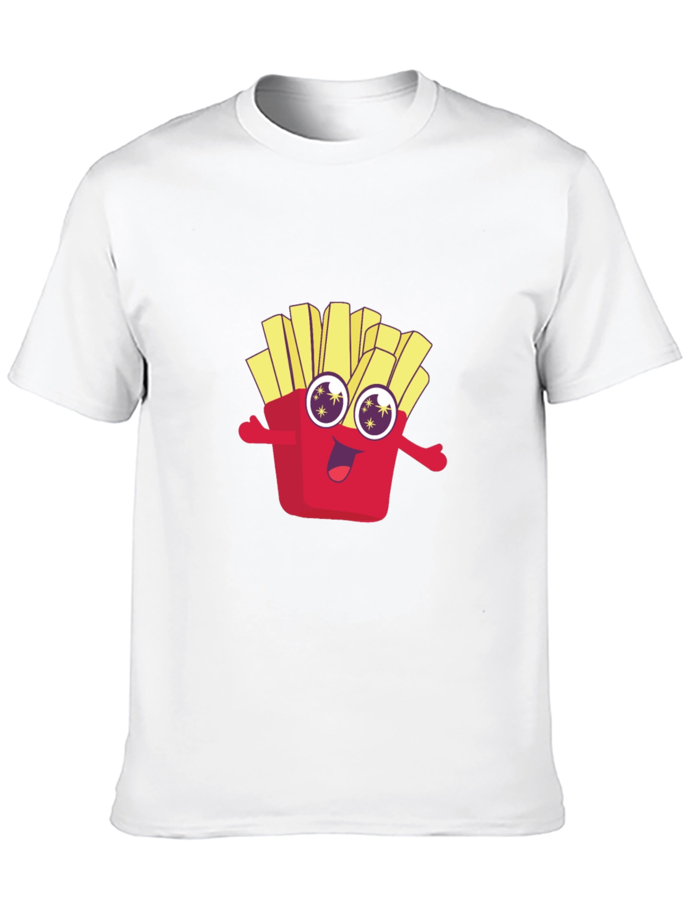 Funny Fries Graphic Tee - Black Cotton T-Shirt
